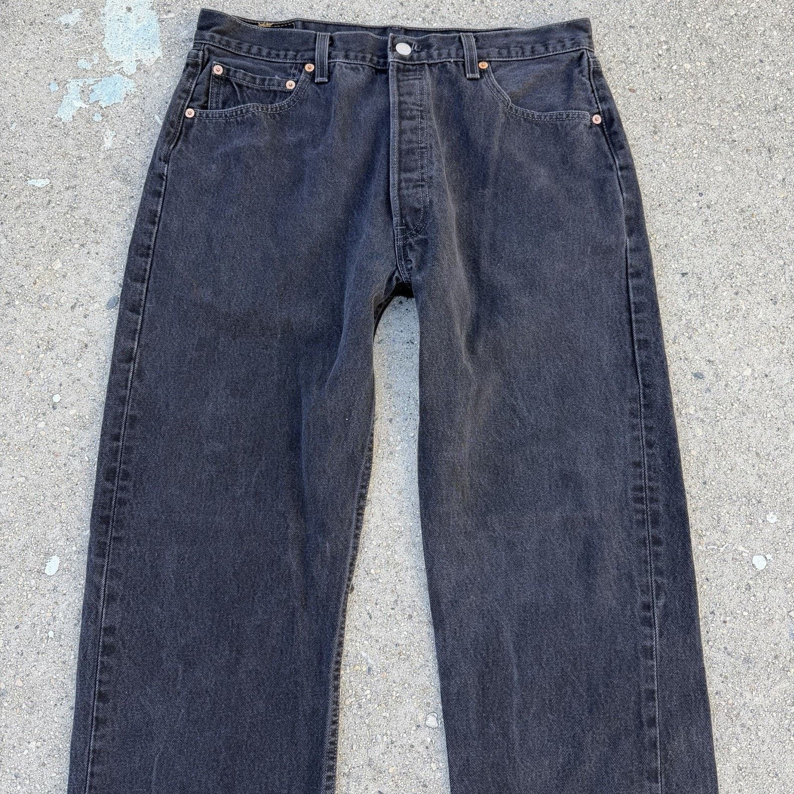 Essentials × Levi's × Vintage Vintage Levis 501 Straight Black Denim Jeans 36x32 Act 34x30 Size US 36 / EU 52 - 2 Thumbnail