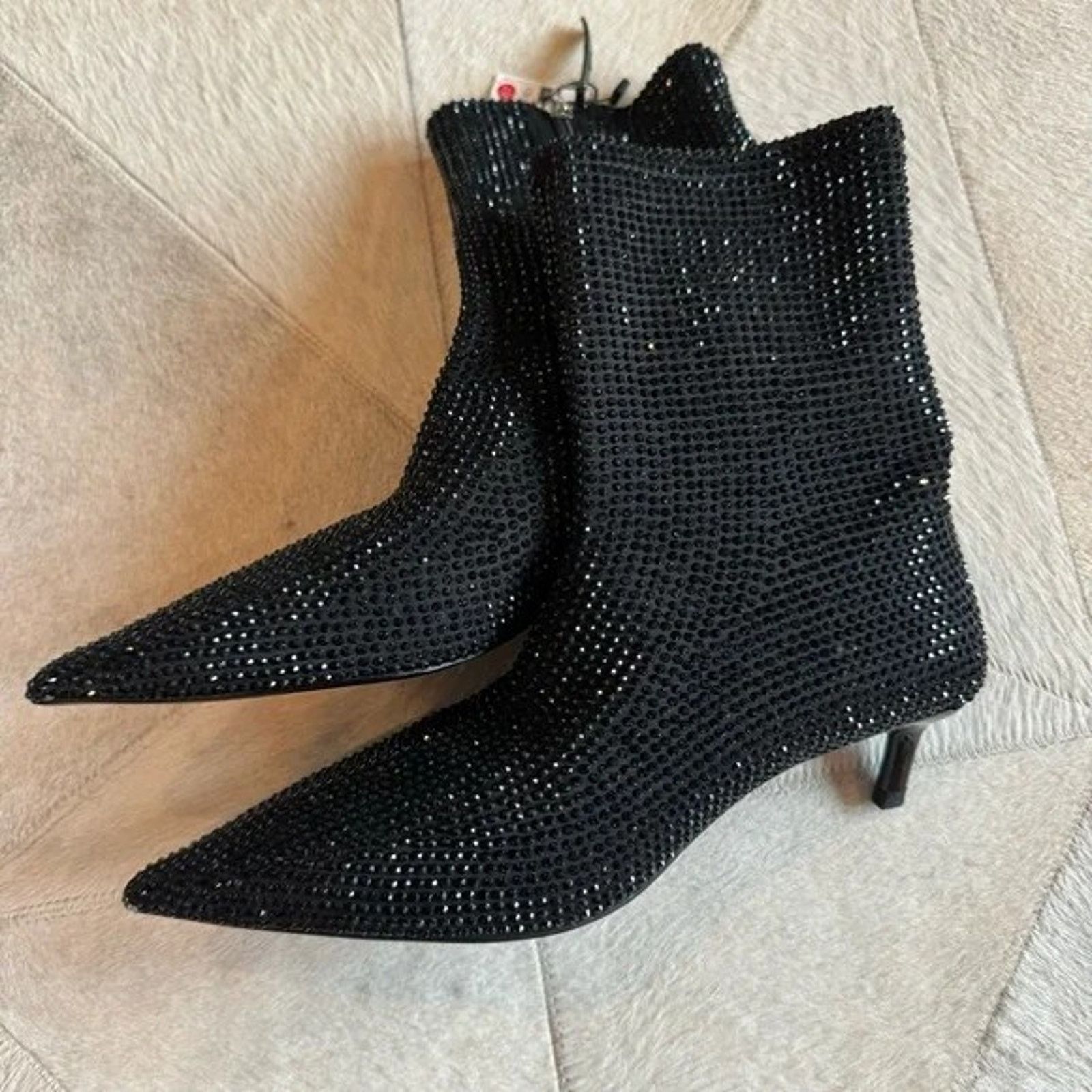 Zara ZARA Rhinestone Pointed Toe Ankle Boots – Sz 6.5, 8 NWT Size US 8 / IT 38 - 16 Thumbnail