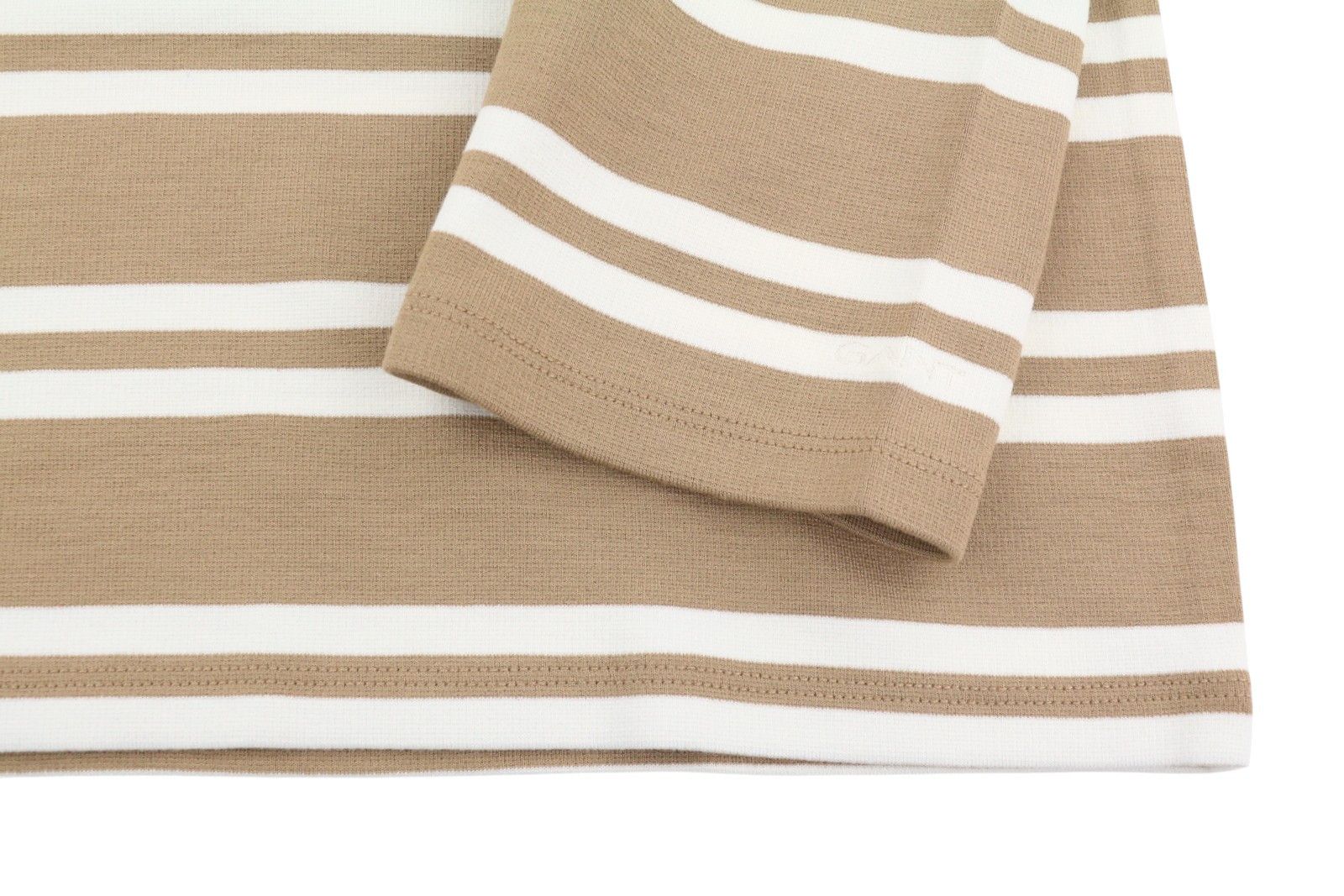 Gant STRIPED L Warm Khaki Crew Neck Dress 87725 Size L / US 10 / IT 46 - 5 Thumbnail