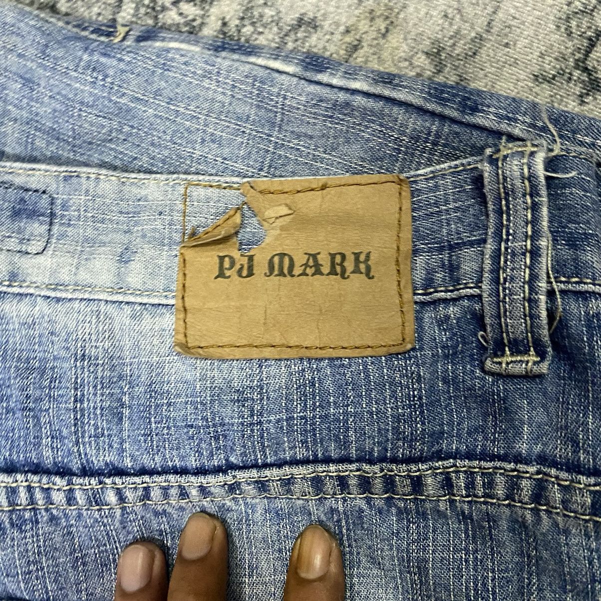 JNCO Vintage Japan Pj Mark Baggy Dirty Light Washed Denim Jeans Size US 34 / EU 50 - 6 Thumbnail