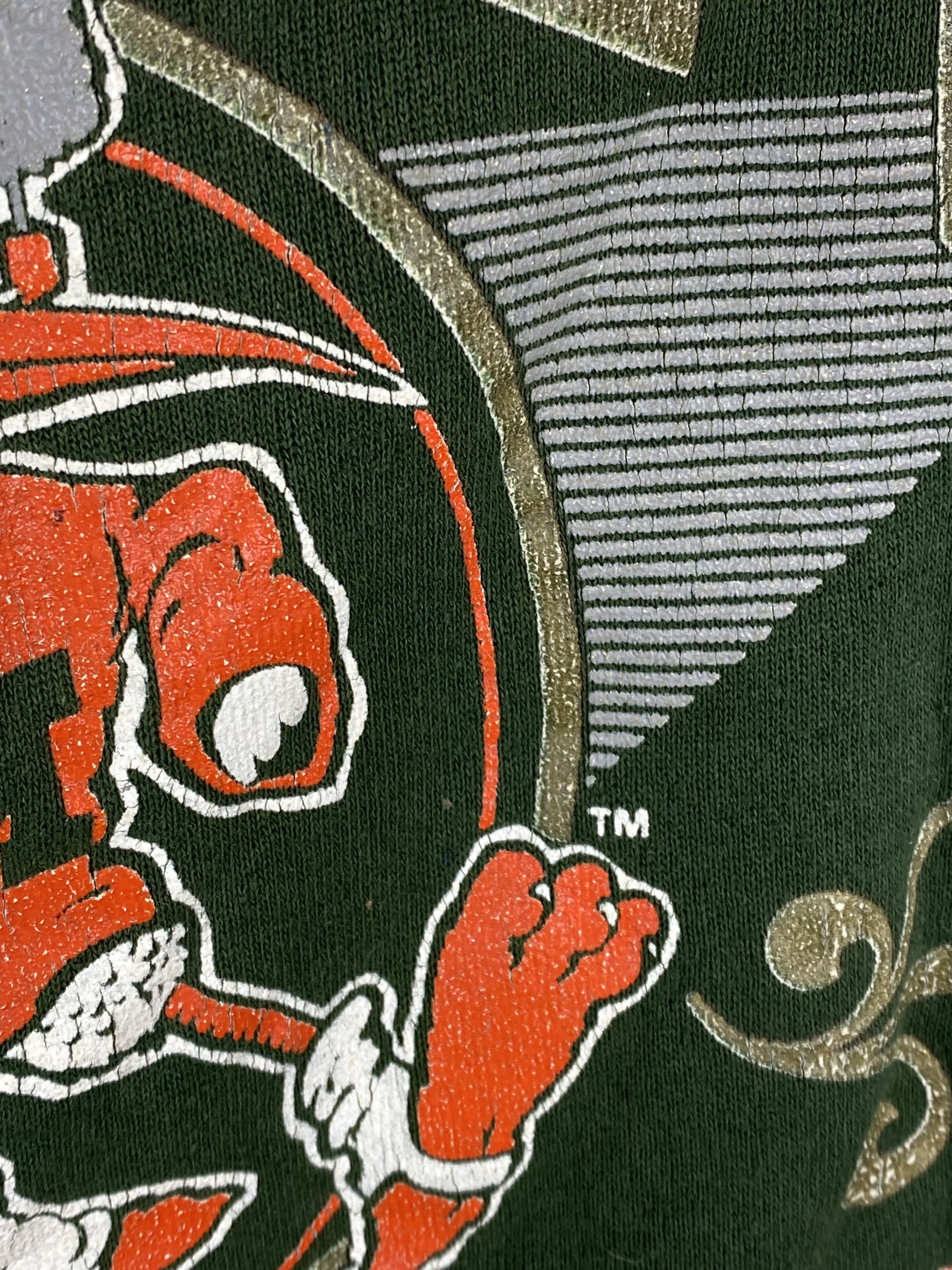 NHL × Vintage Vintage 90s Miami Hurricanes Essential College Sweatshirt Size US M / EU 48-50 / 2 - 6 Thumbnail