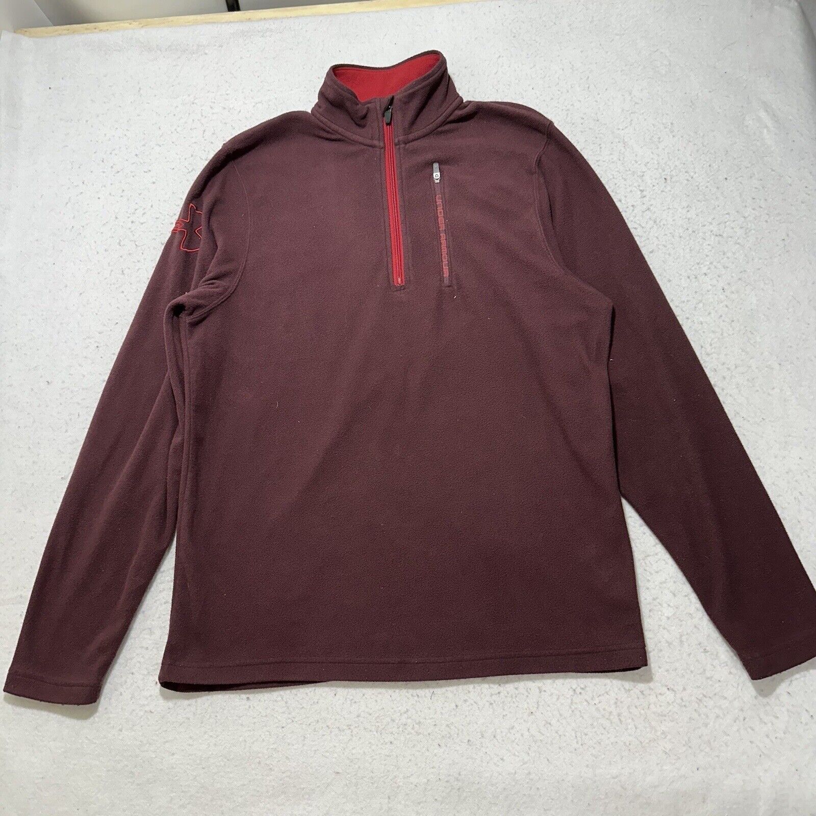 Under Armour Under Armour Medium Loose UA Fever 1/4 Zip Sweatshirt Maroon Size US M / EU 48-50 / 2 - 1 Thumbnail