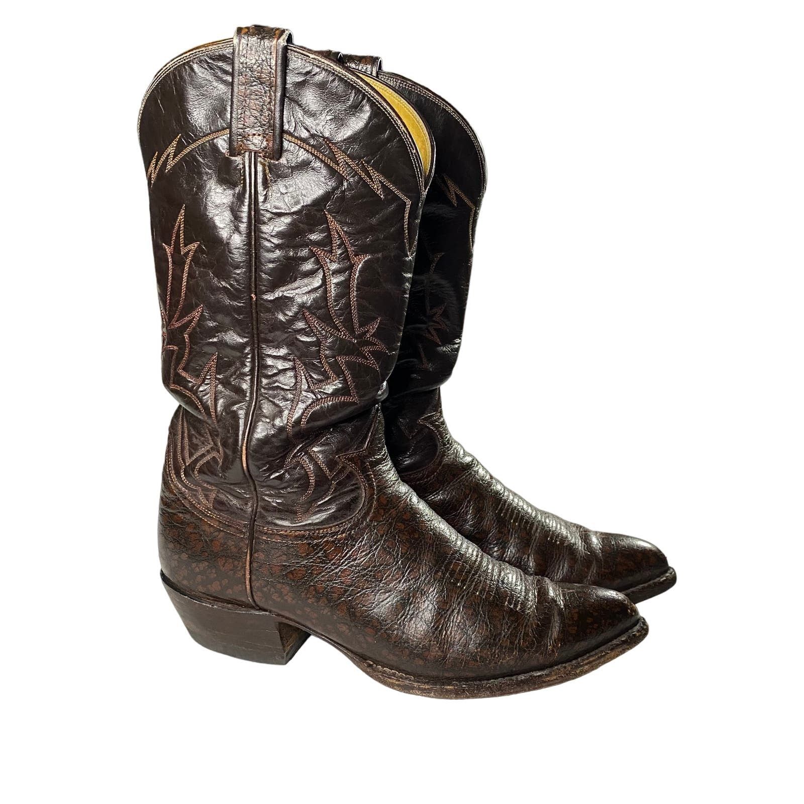 Tony Lama 6283 Brown Caribou Western Cowboy Boots 9EE