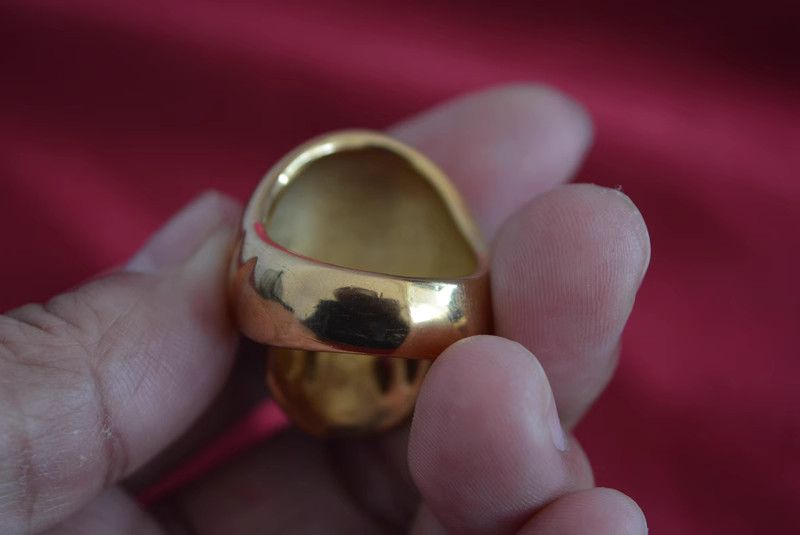 Jewelry Skull Design Jewelry Rings Open Size Chrome Ring (Size 7-13) Size ONE SIZE - 3 Thumbnail