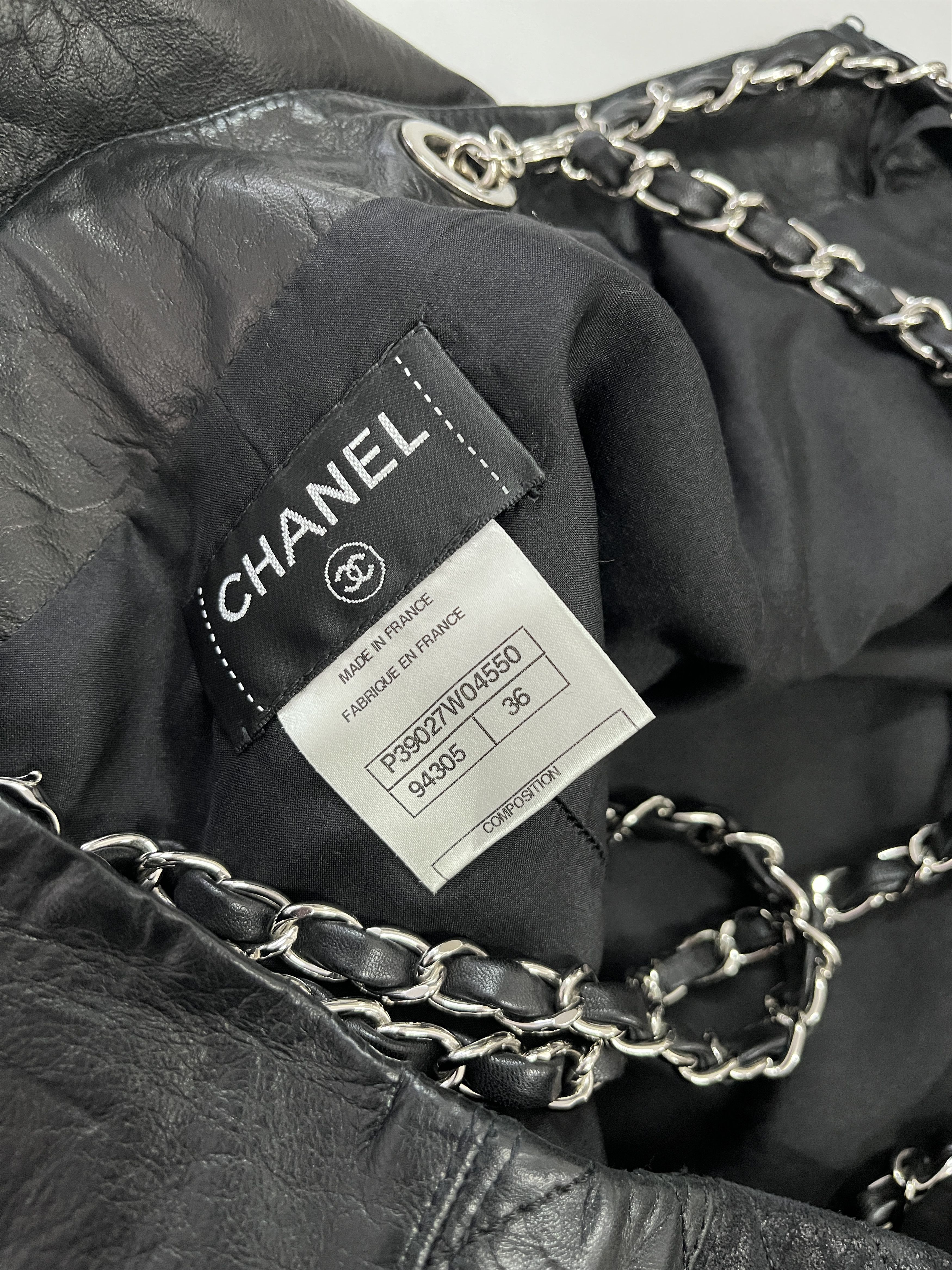 Chanel Chanel Black Quilted Lambskin Skirt With Chain Suspenders Size 26" / US 2 / IT 38 - 8 Thumbnail