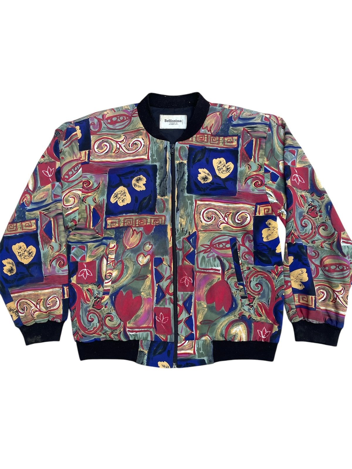 Designer × Vintage Vintage Bellissima Statement Jacket Geometric & Floral Print Size US M / EU 48-50 / 2 - 1 Thumbnail