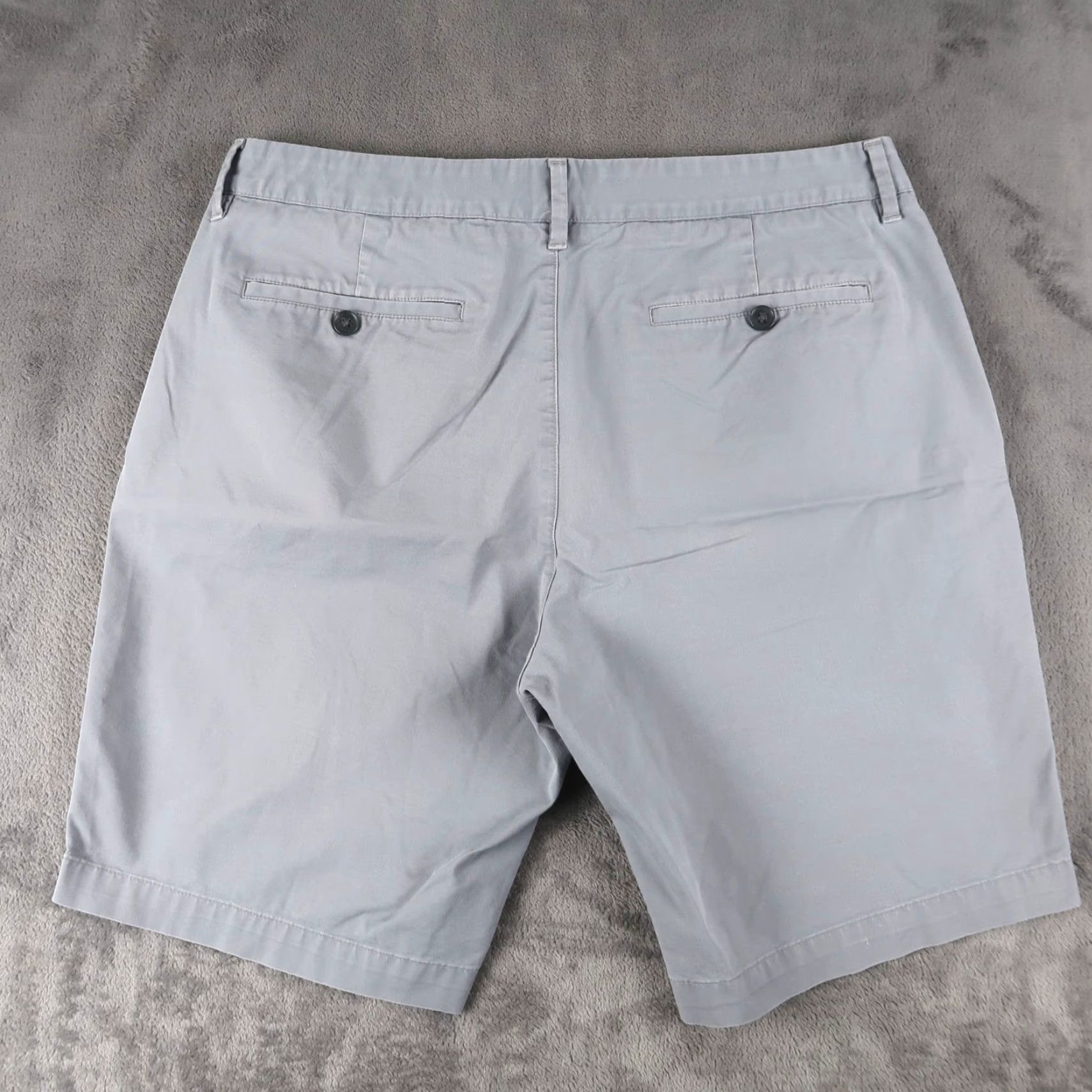Bonobos VINTAGE Bonobos Men's Slim Fit Chino Shorts 9 Inch Gray Cotton Blend Casual 2000s Mens Size US 33 - 2 Thumbnail