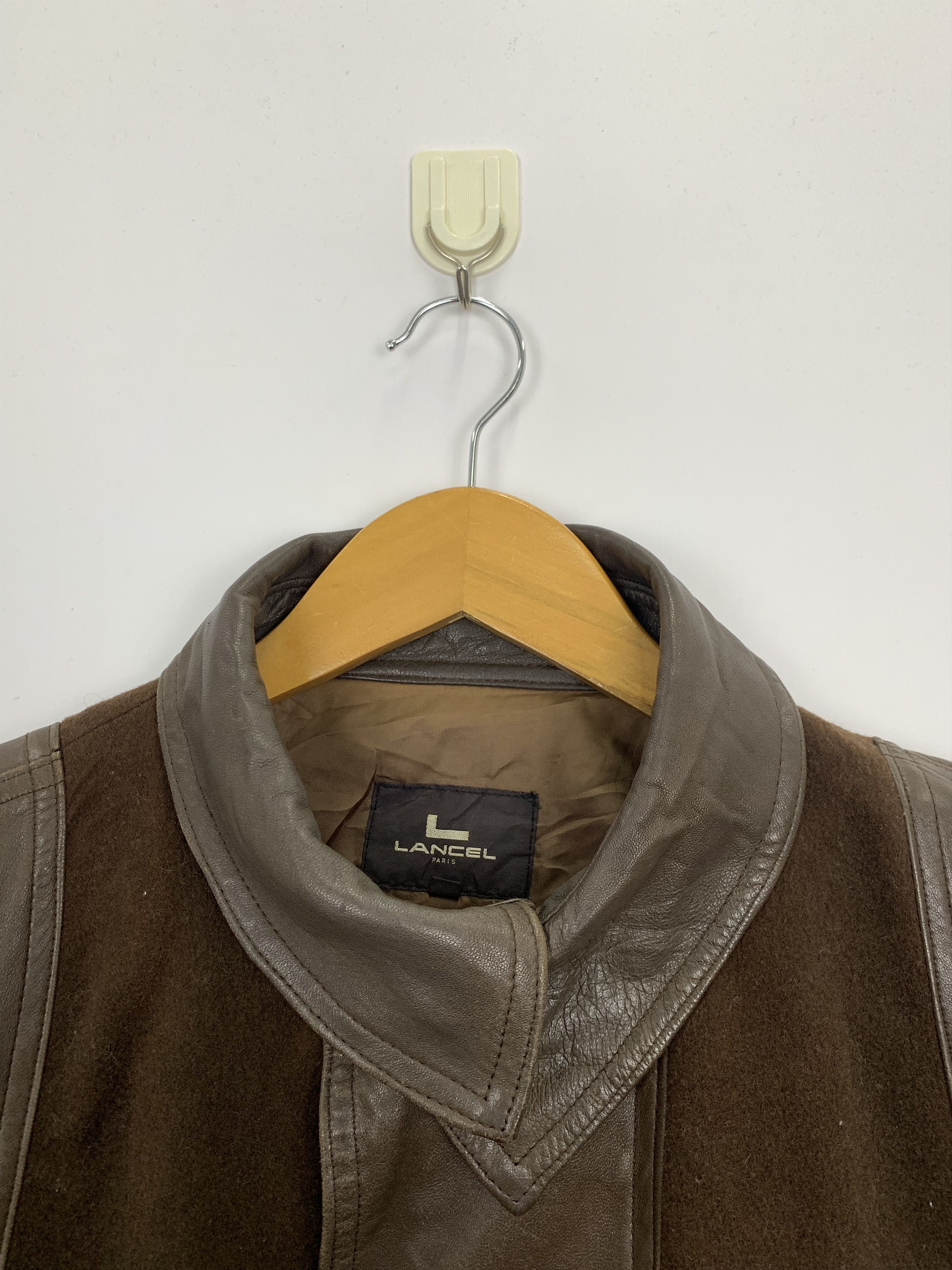 Lancel Vintage Lancel Wool Sleeve Leather Varsity Jacket V0468 Size US M / EU 48-50 / 2 - 8 Thumbnail