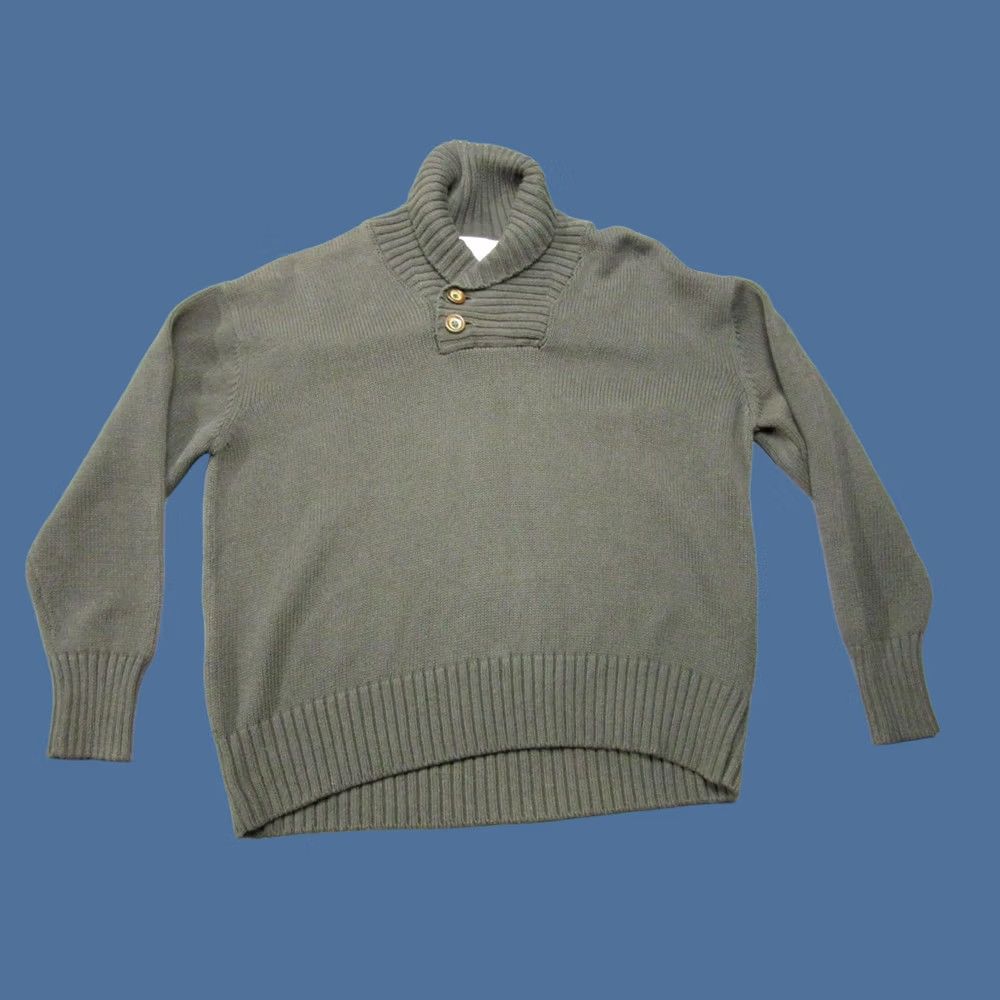 Bills Khakis Bills Khakis Sweater Mens Large Green Shawl Neck Button Pullover Heavyweight Size US L / EU 52-54 / 3 - 1 Thumbnail