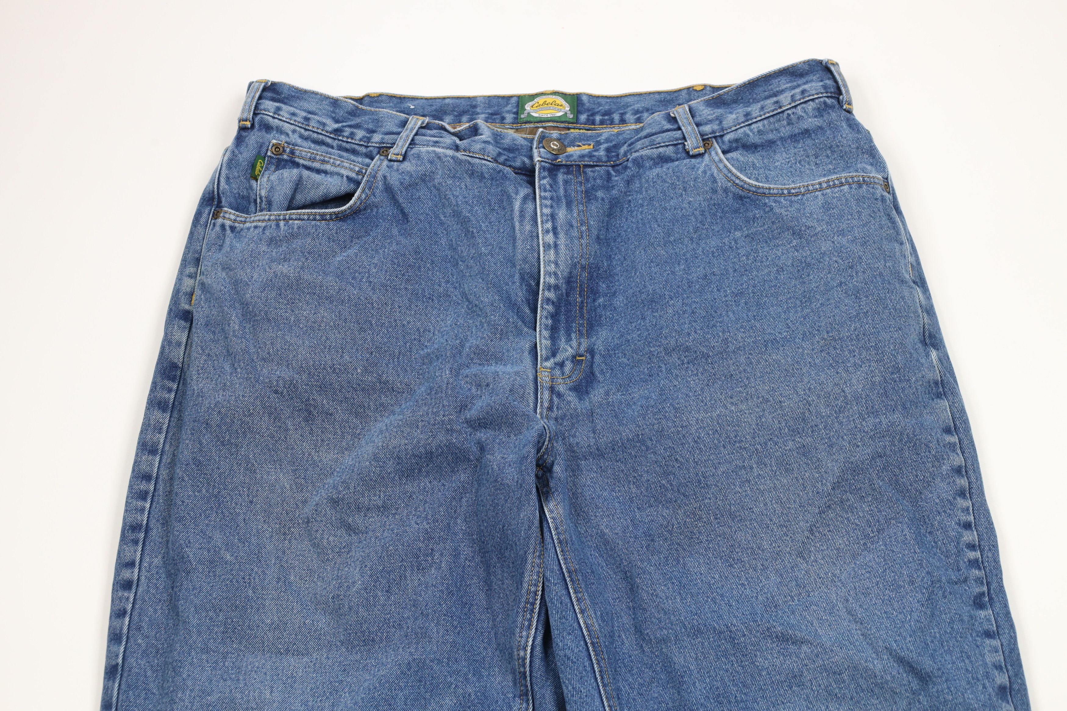 Cabelas × Vintage Vintage Cabelas Heavyweight Flannel Lined Denim Jeans Blue Size US 42 / EU 58 - 3 Thumbnail