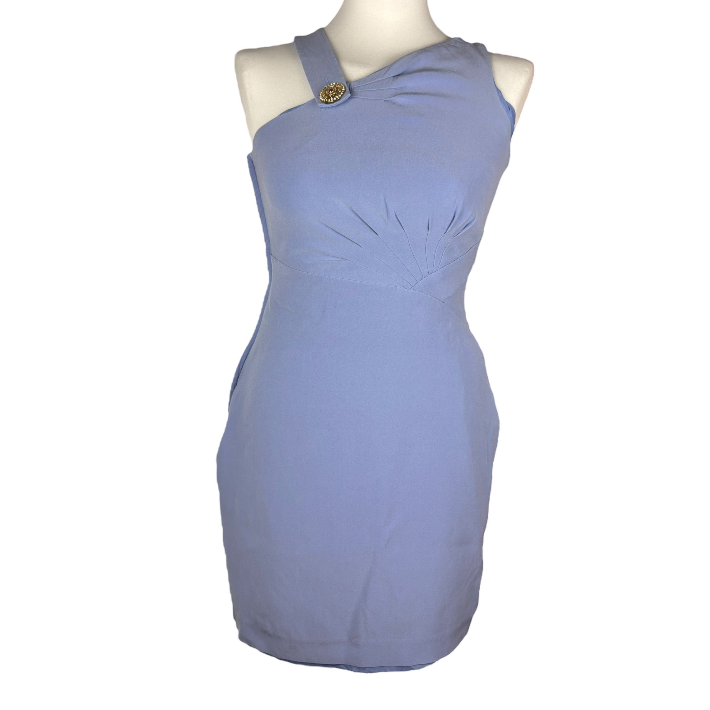 H&M  Versace Versace For H&M Women's Light Blue Bodycon Knee Length Dress  | Grailed