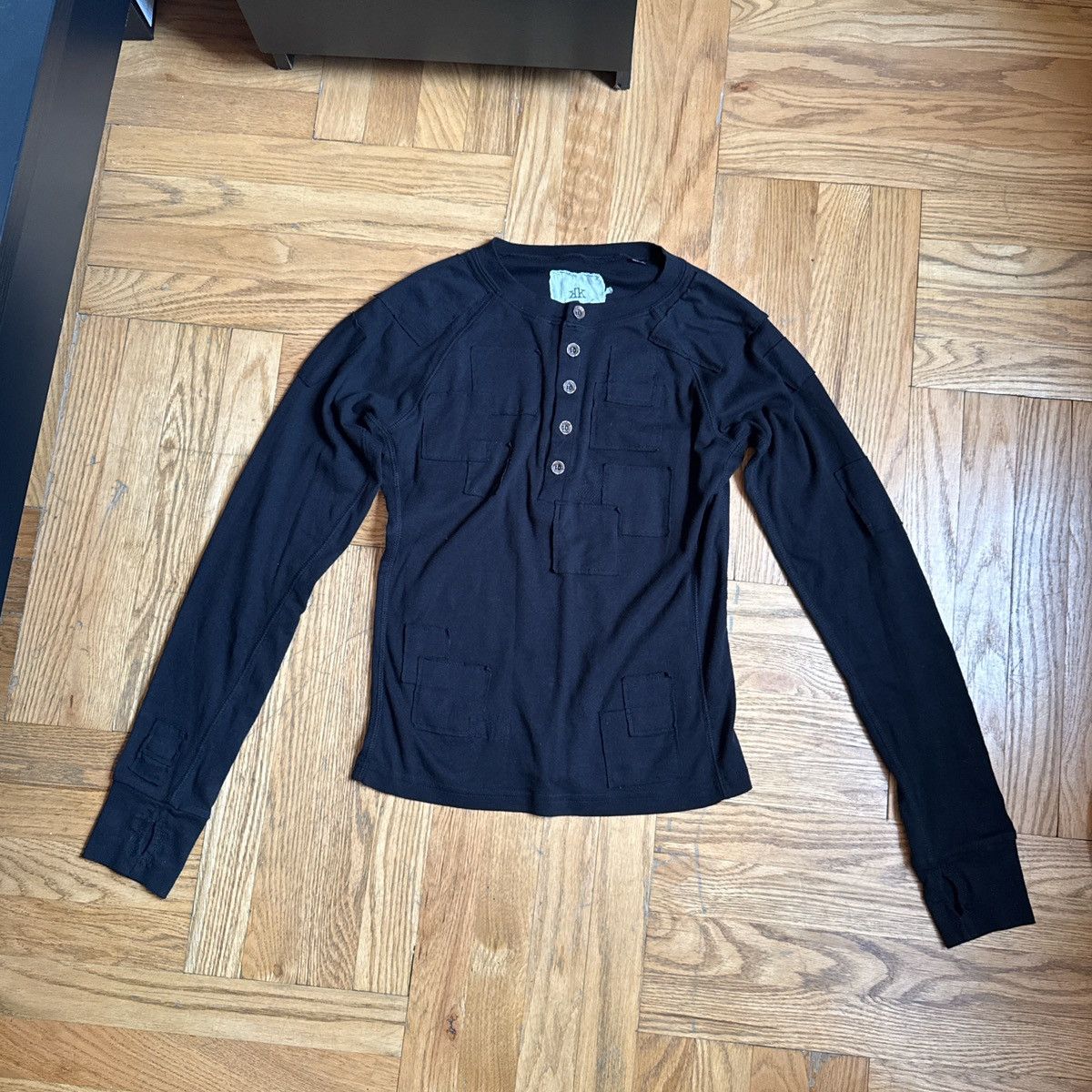 k-two studios　patch henley　T-shirt k-two studios patch henley T-shirt k-two studios patch henley T