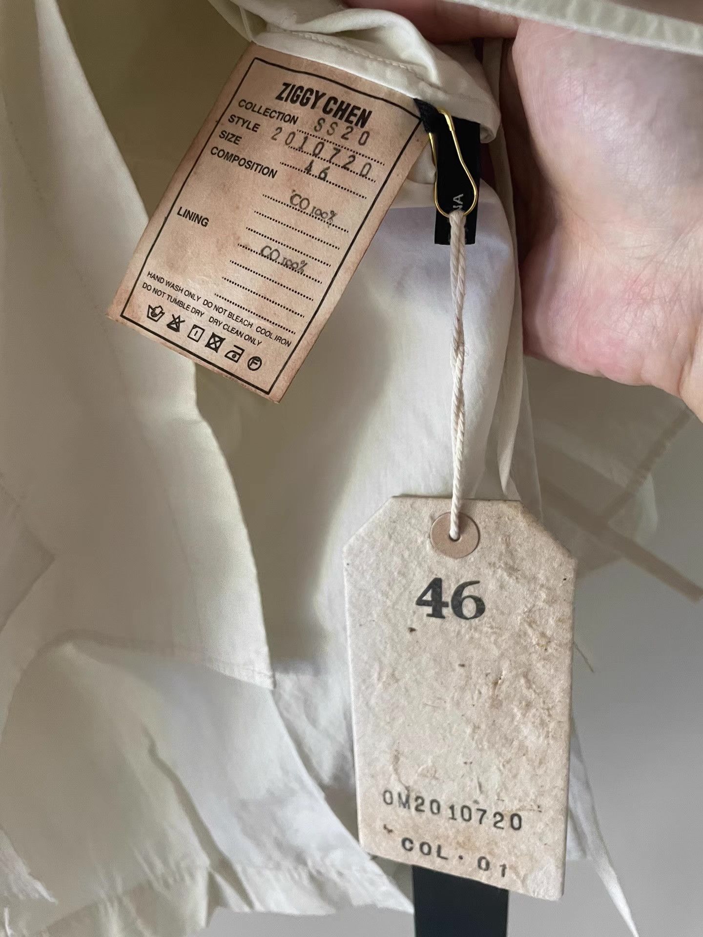 Ziggy Chen Ziggy Chen 20SS White Patch‑Pocket Shirt. Ｑ25 Size US M / EU 48-50 / 2 - 5 Thumbnail