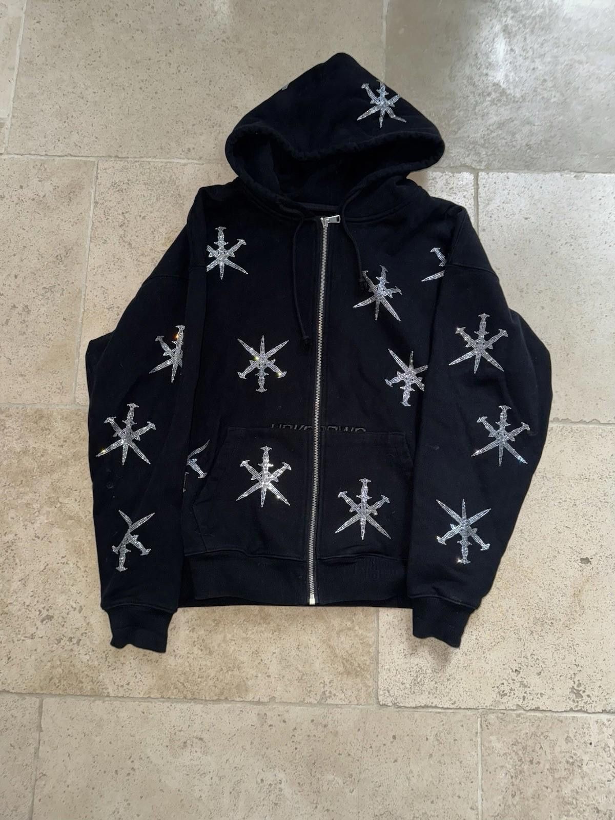 Unknown London Unknown London Rhinestone Hoodie Size Small Size US S / EU 44-46 / 1 - 2 Thumbnail