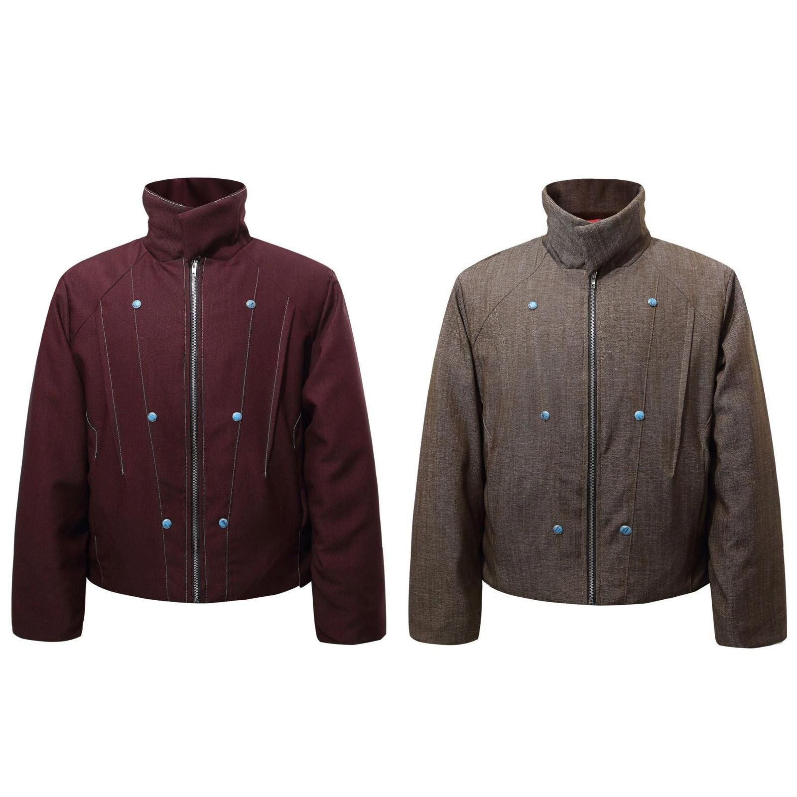 Japanese Brand Maroon Quilted Lined Women's Zip-Up Jacket Size US L / EU 52-54 / 3 - 5 Thumbnail
