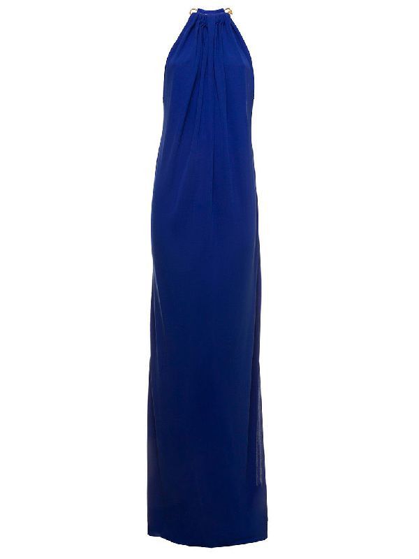 Saint Laurent Paris o1bcso1str1125 Robe Jersey Crepe Outremer in Blue Size M / US 6-8 / IT 42-44 - 1 Thumbnail