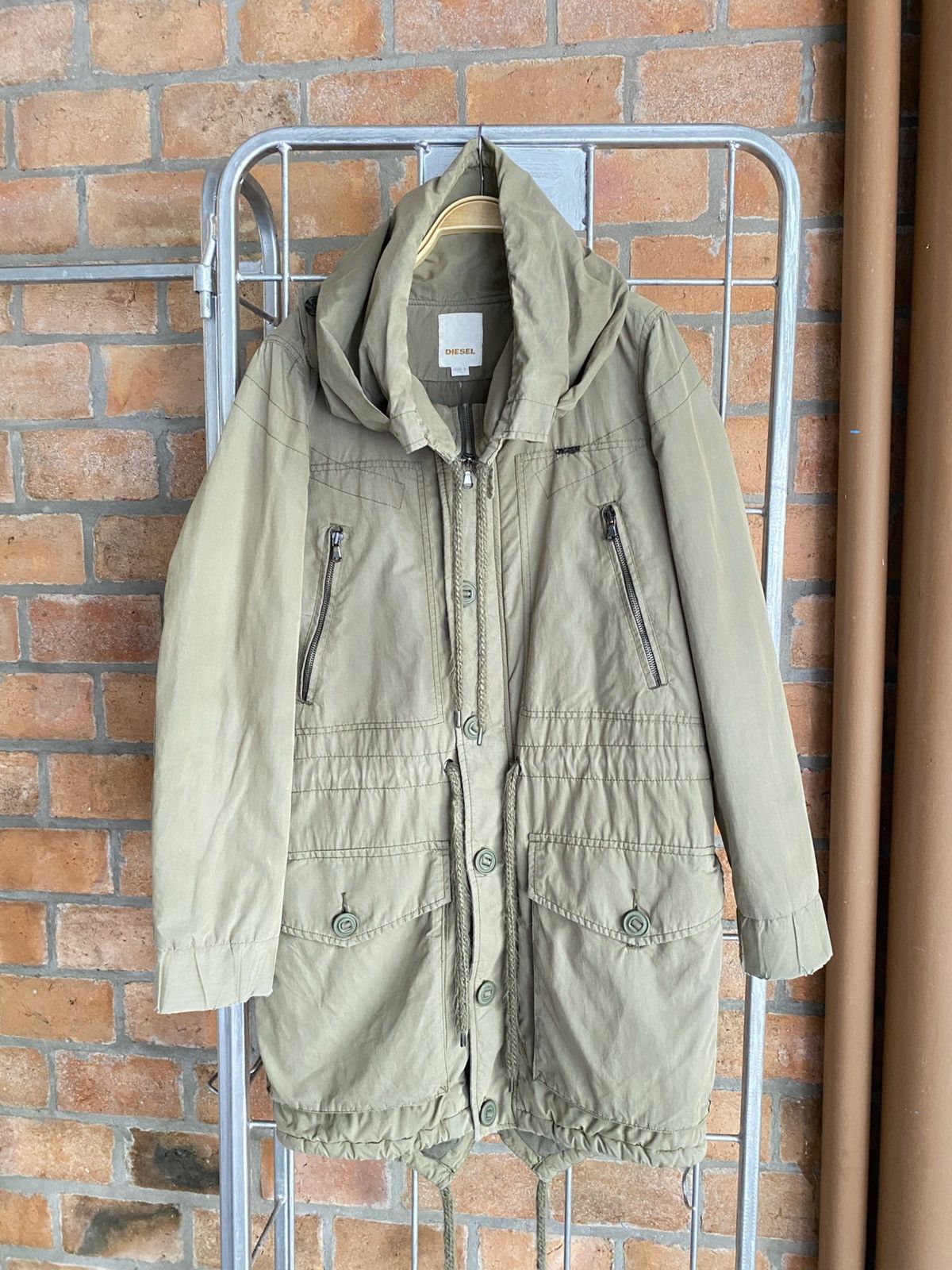 Diesel Diesel Khaki Parka Coat Size US S / EU 44-46 / 1 - 4 Thumbnail