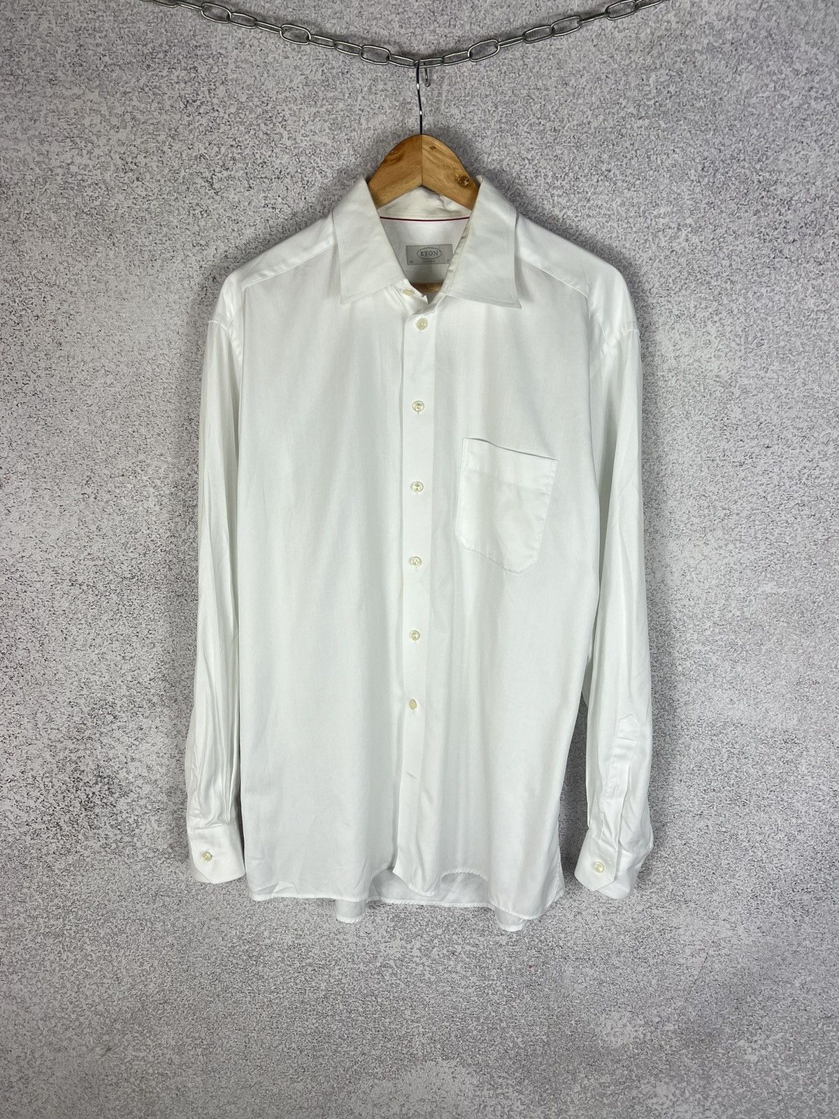 Eton Eton Classic White Shirt Button Up Size US XL / EU 56 / 4 - 1 Thumbnail