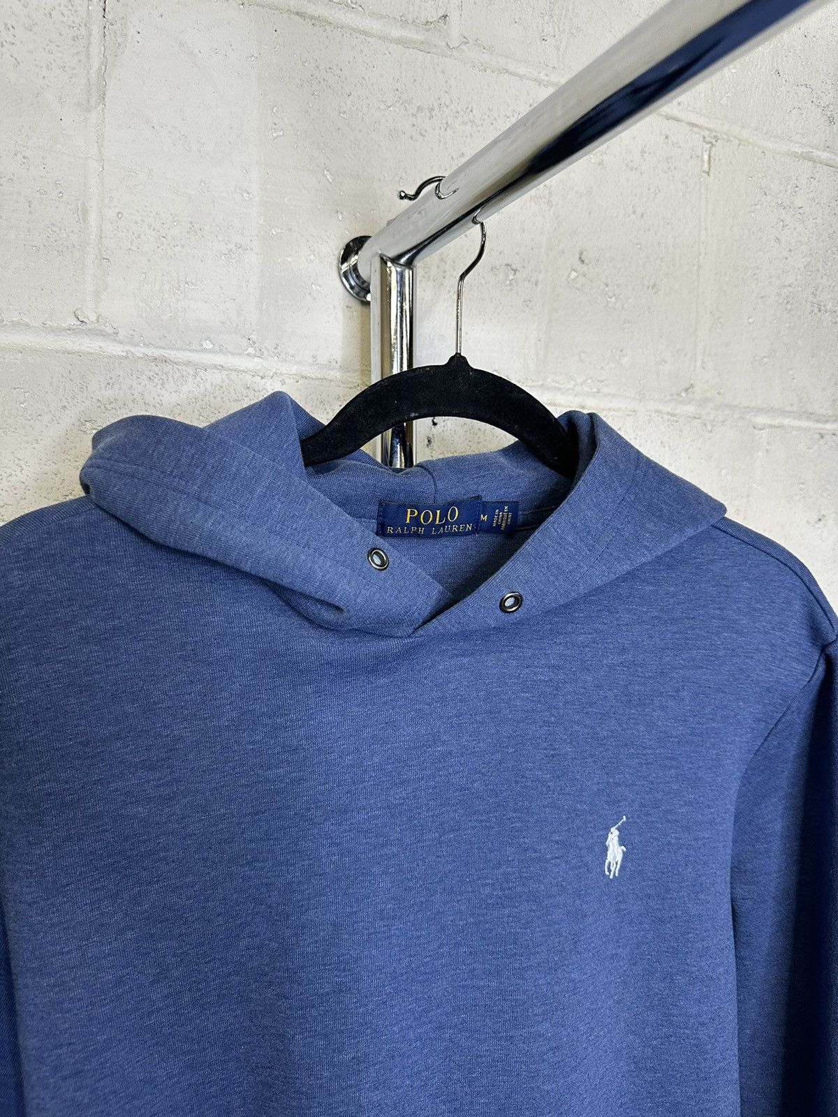 Polo Ralph Lauren × Vintage Polo Ralph Lauren blank blue hoodie Size US M / EU 48-50 / 2 - 2 Thumbnail