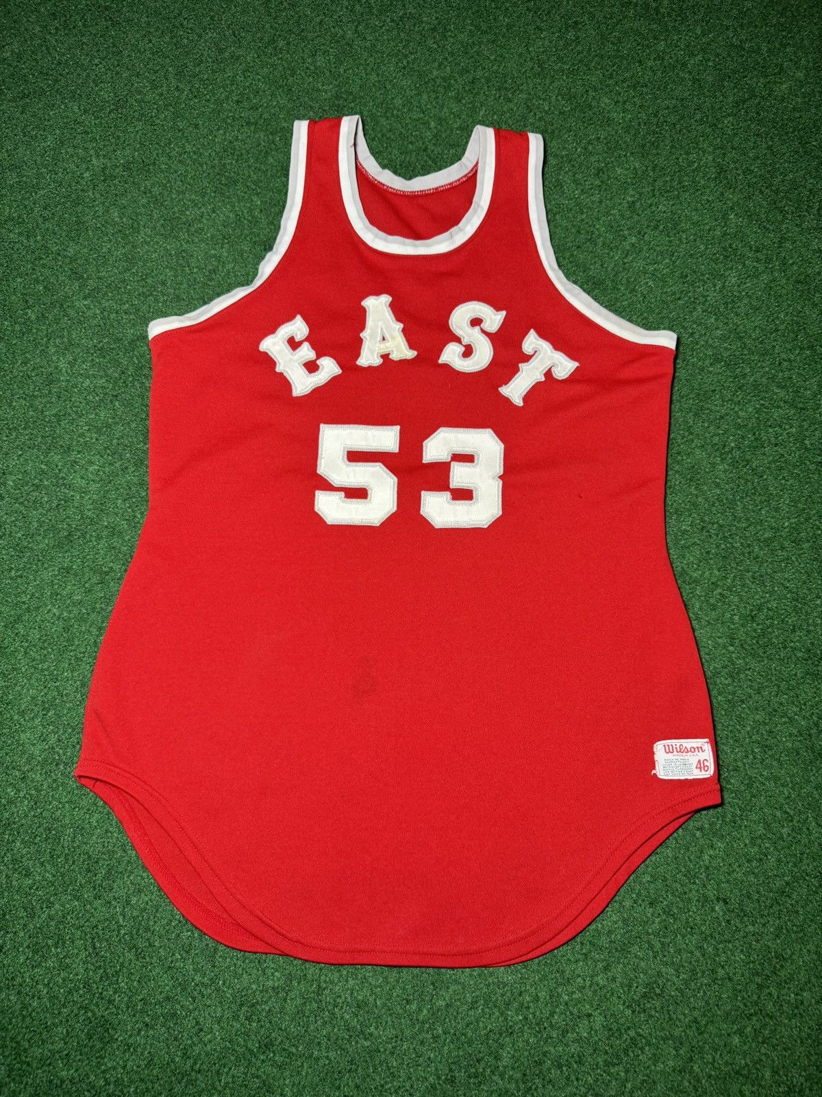 Vintage × Wilson Vintage 70s Wilson Red Basketball Large #53 East High Jersey Size US L / EU 52-54 / 3 - 1 Thumbnail