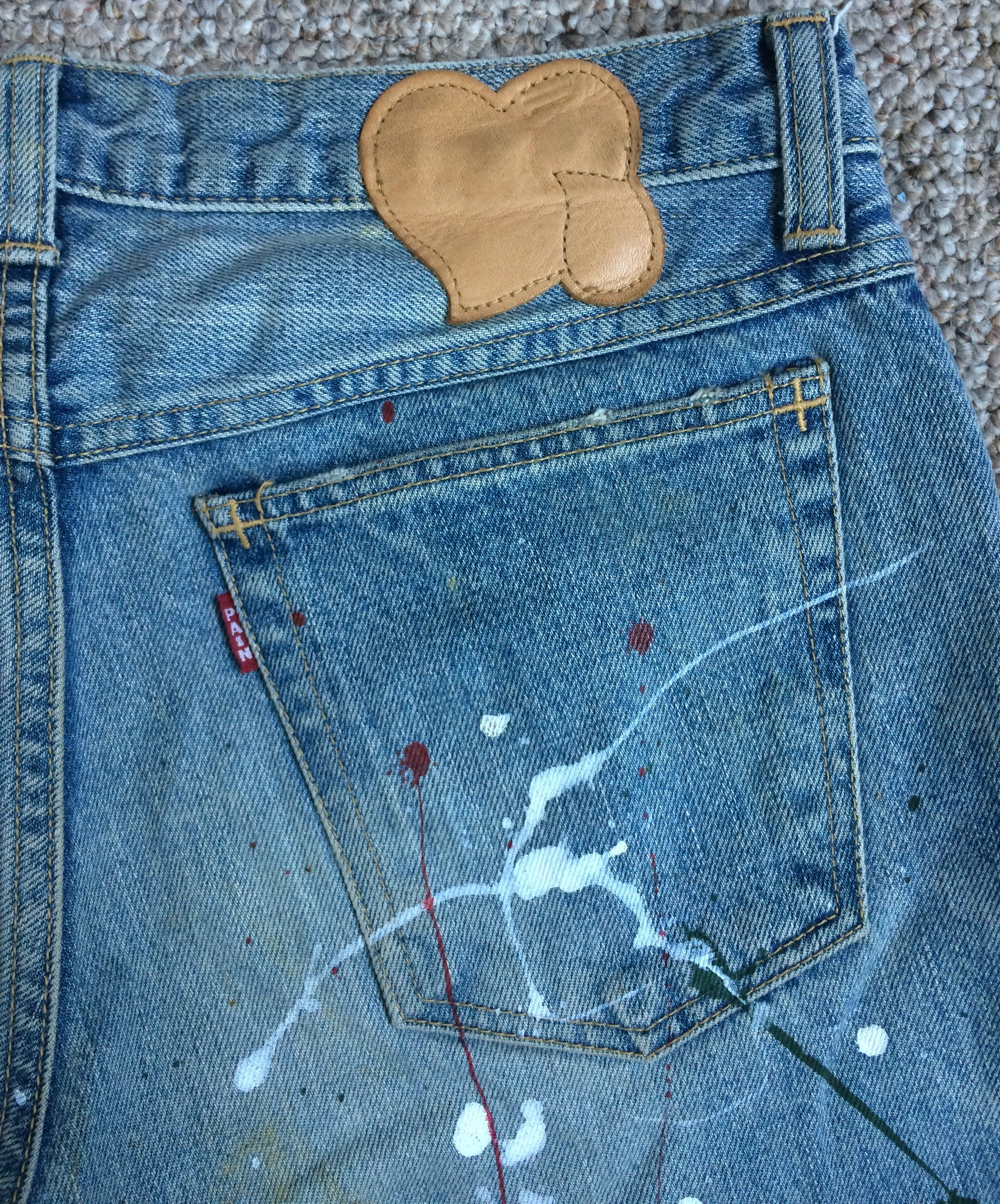 Number (N)ine SS06 Painted Denim Size US 30 / EU 46 - 8 Thumbnail