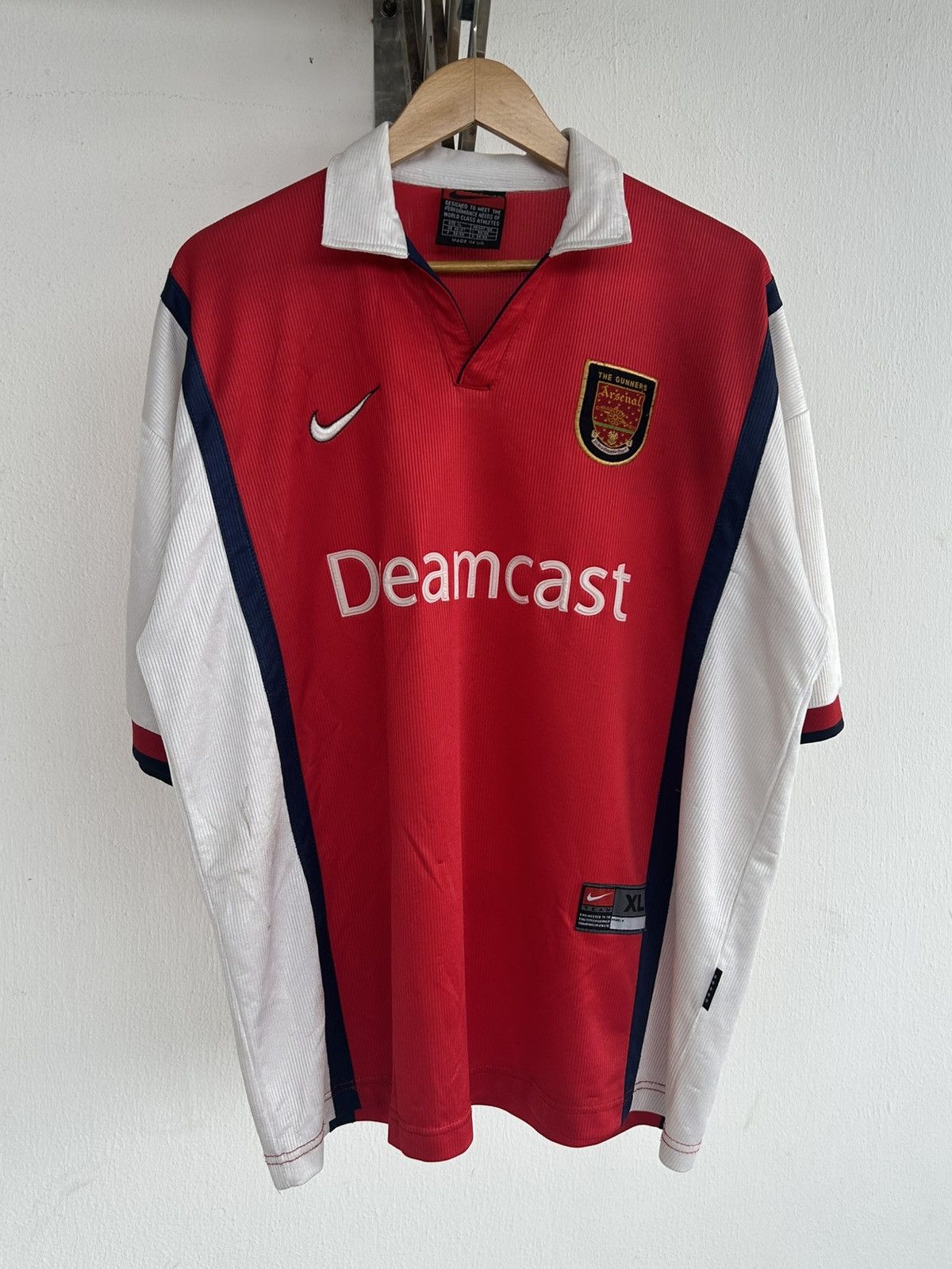 Dreamcast Arsenal 00-02 Home Nike Red Soccer Jersey