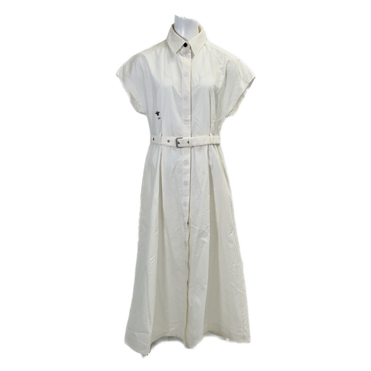 Dior Dior Christian Dior Bee Embroidery Cotton Dress Textile Dresses 547D83A3124 DUTY FREE for USA Size ONE SIZE - 1 Thumbnail
