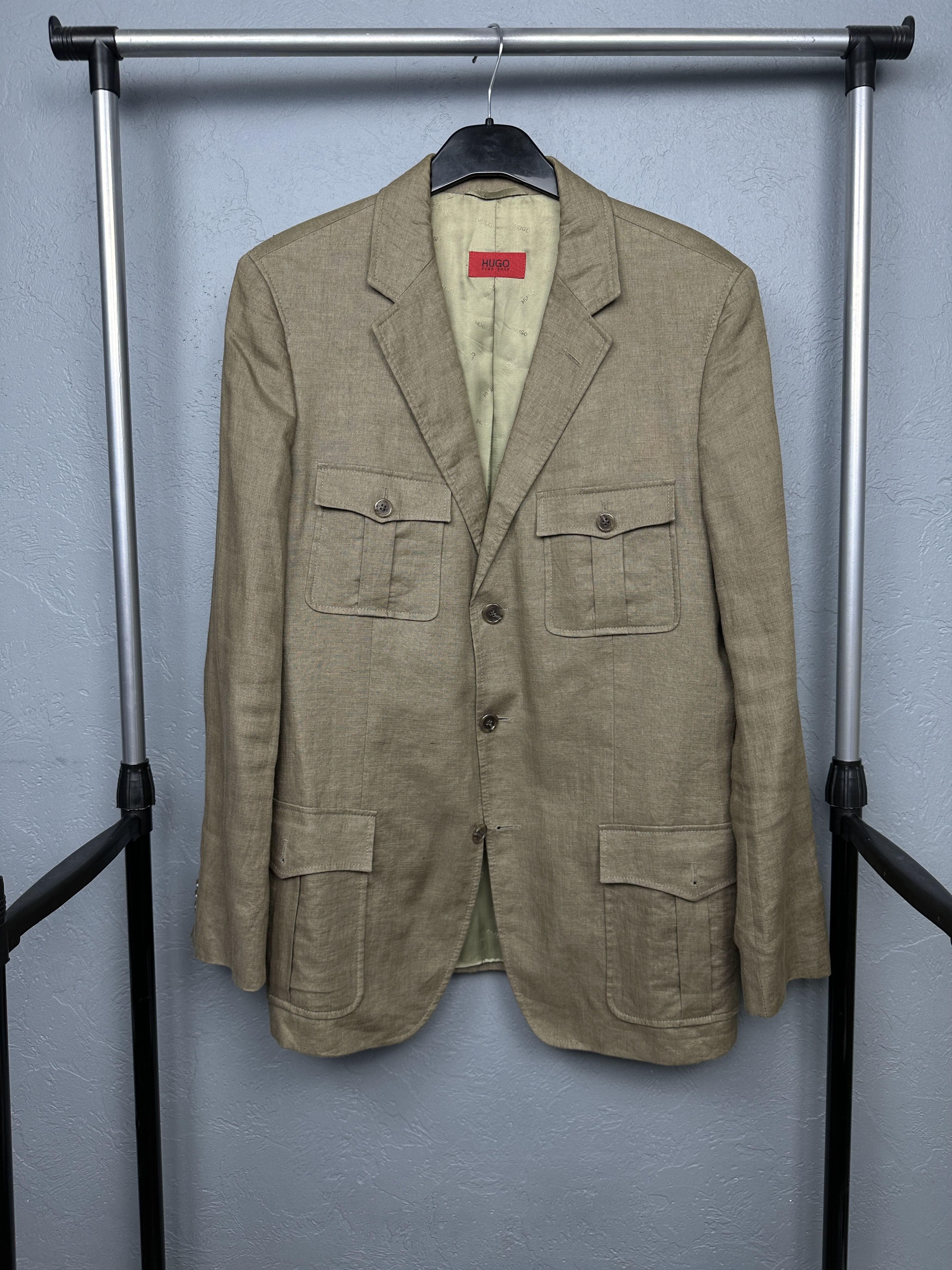 Hugo Boss Hugo Boss Vintage Mens Linen Blazer Jacket Size US L / EU 52-54 / 3 - 1 Thumbnail