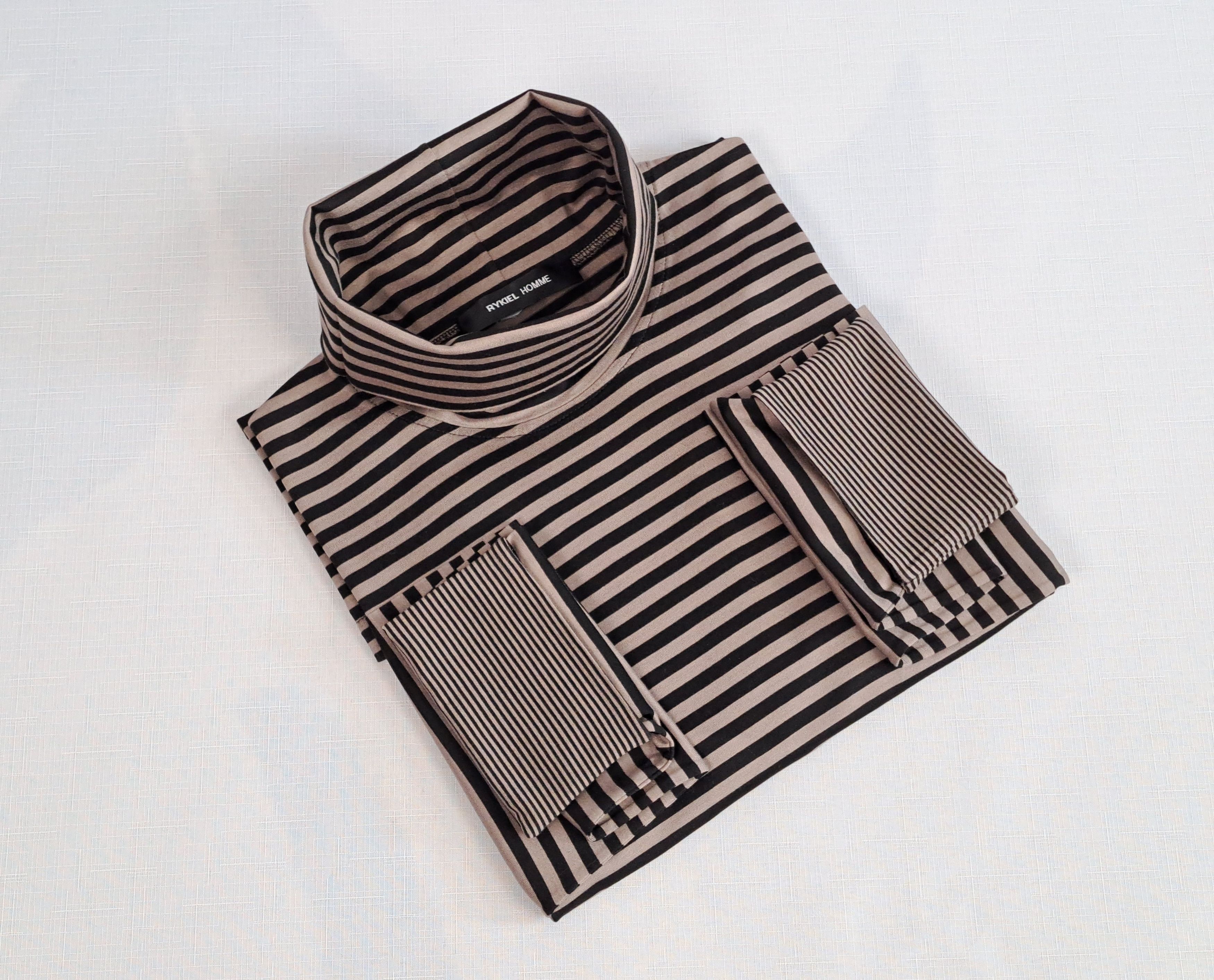 Sonia Rykiel Rykiel Homme striped long sleeve turtleneck. Size XXL / US 16-18 / IT 52-54 - 6 Thumbnail