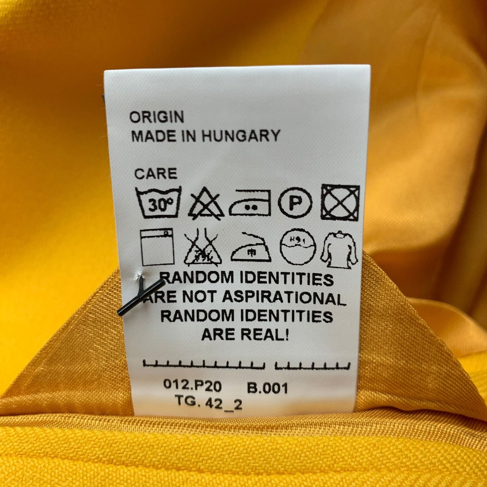 Random Identities Size 36 Regular Yellow Black Solid Sport Coat Size 36R - 8 Thumbnail