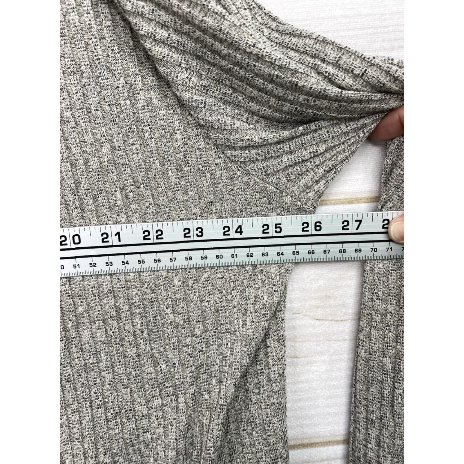 Doublet Double Zero Cardigan Womens 2X Hooded Beige Lightweight Pockets Ribbed Open V-Neck Knit Regular Long Sleeve Marled Vintage No Size XXL / US 16-18 / IT 52-54 - 4 Thumbnail