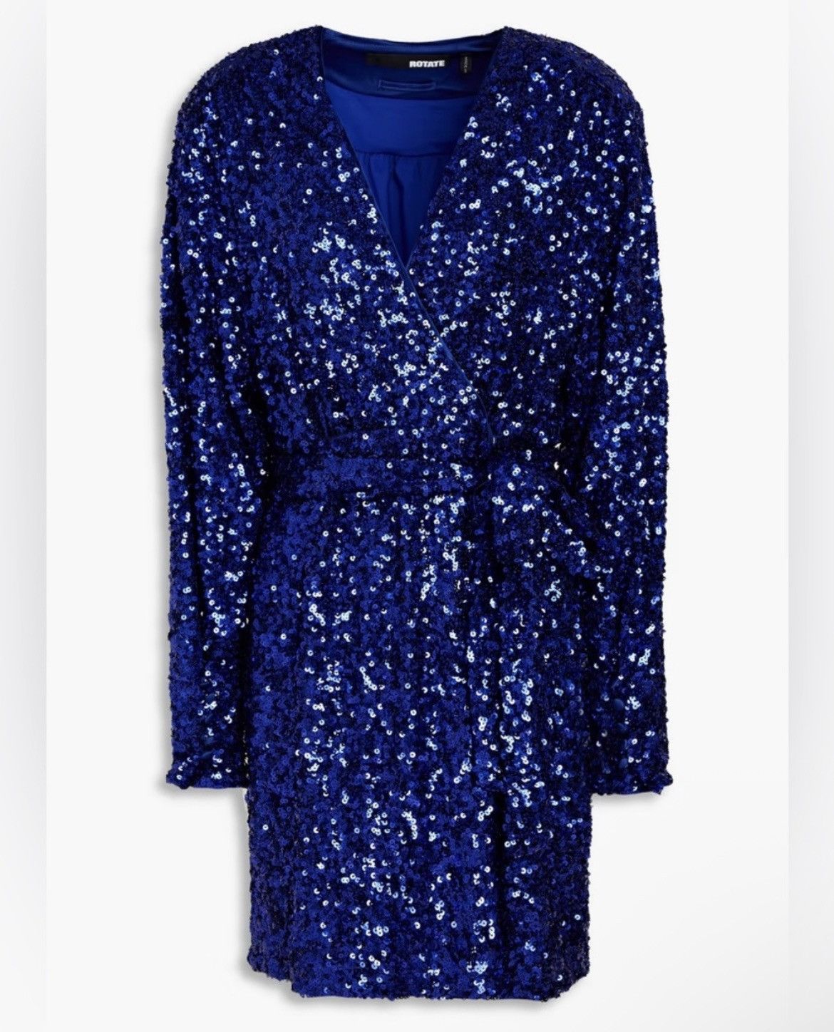 ROTATE ROTATE BIRGER CHRISTENSEN Sequined tulle mini wrap dress Size S / US 4 / IT 40 - 5 Thumbnail