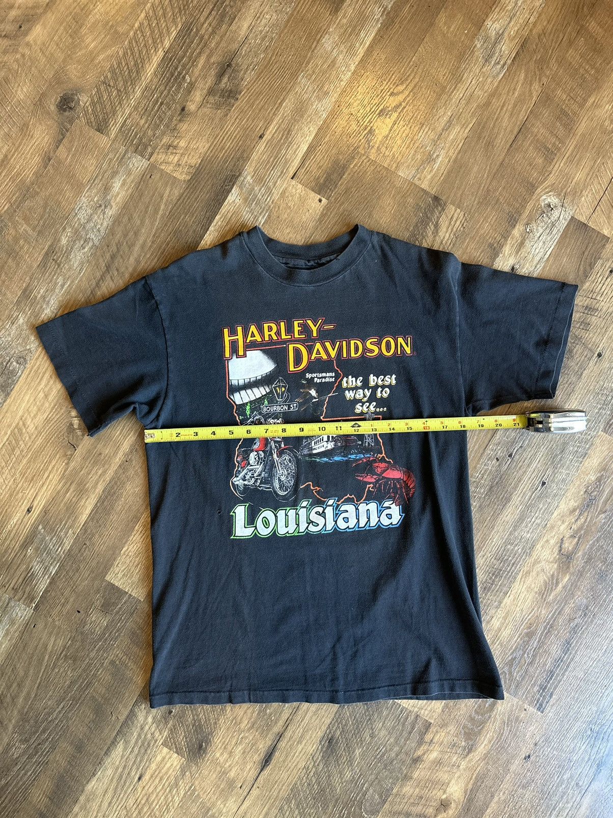 Harley Davidson × Vintage Black Harley Davidson 1980s Single Stitch Size US XL / EU 56 / 4 - 7 Thumbnail