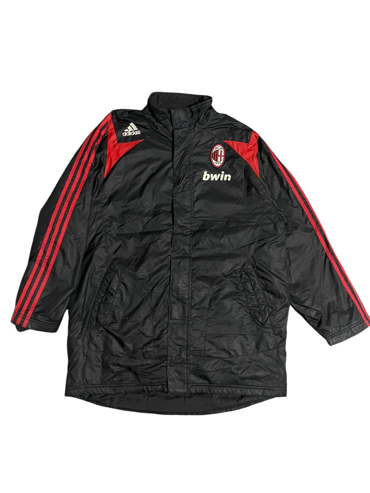 Adidas Vintage AC Milan Adidas 2007-2008 Padded Bench Coat Jacket Size US L / EU 52-54 / 3 - 1 Thumbnail