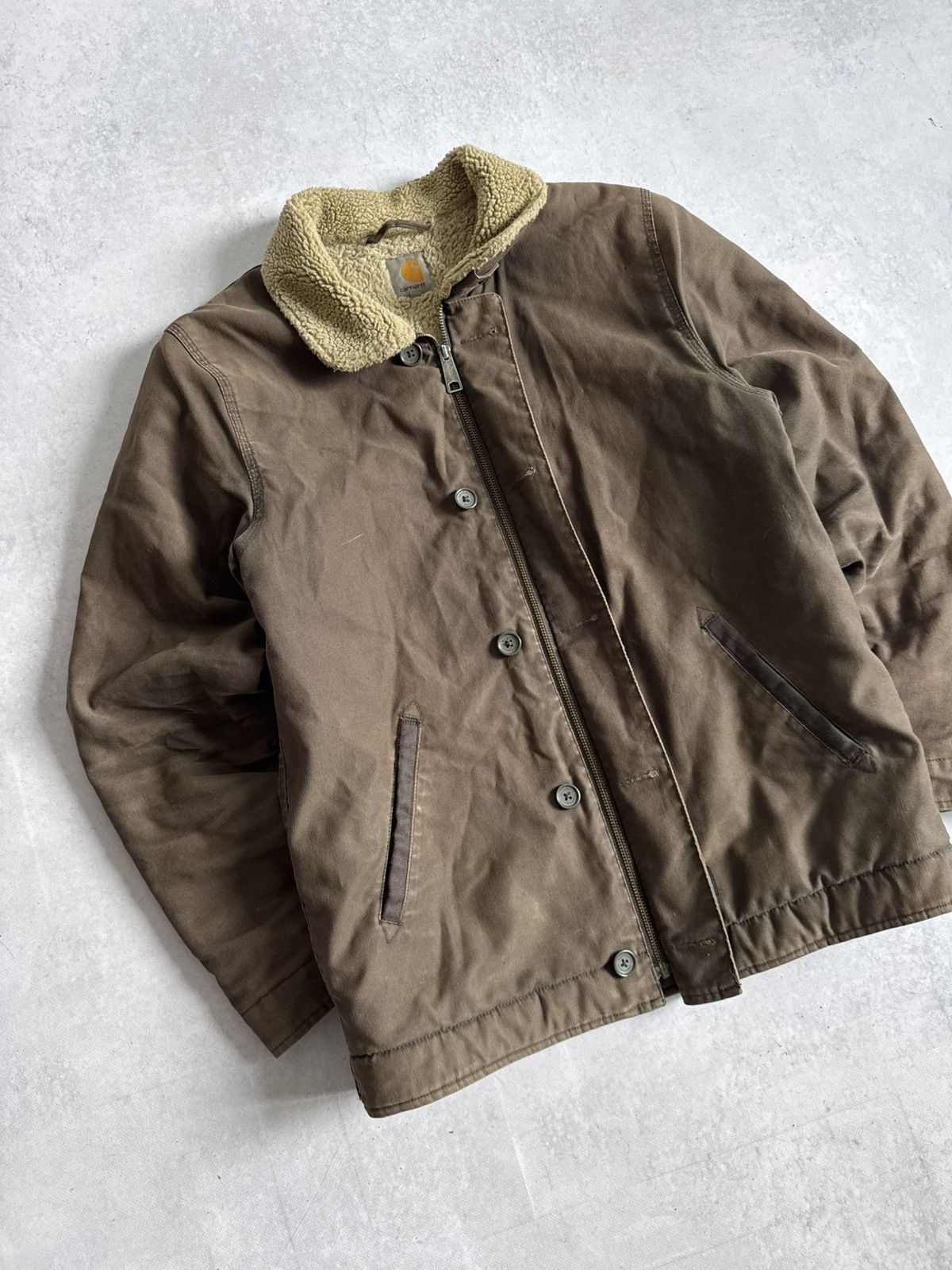 Carhartt Vintage Carhartt Sheffield Workwear Fleece Jacket Faded USA Size US M / EU 48-50 / 2 - 10 Thumbnail
