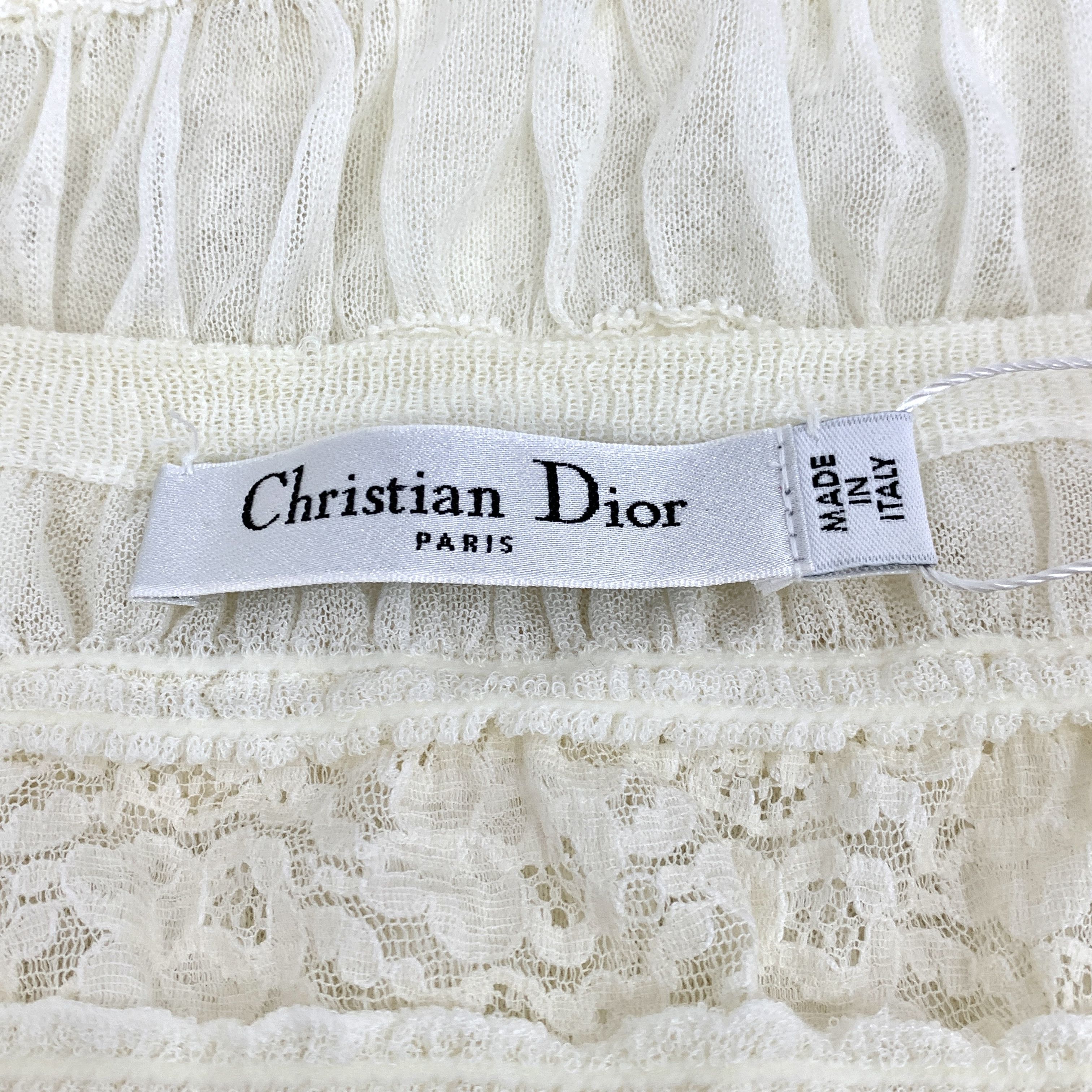 Dior Christian Dior Beige Lace Long Sleeve Jacket (Size XS) Size XS / US 0-2 / IT 36-38 - 2 Thumbnail