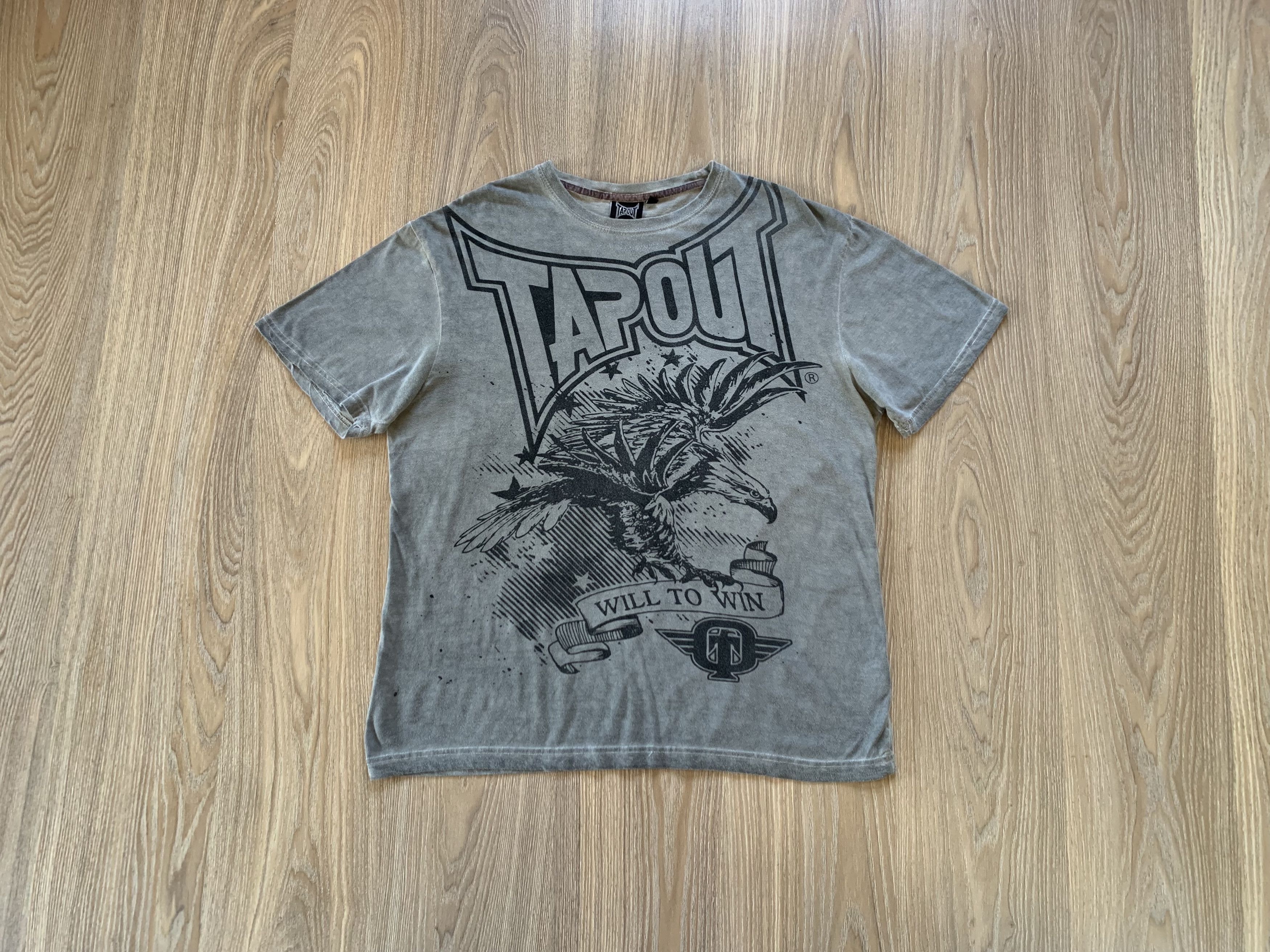Tapout × Vintage Tapout Tie Dye Grey T Shirt Size US XL / EU 56 / 4 - 10 Thumbnail
