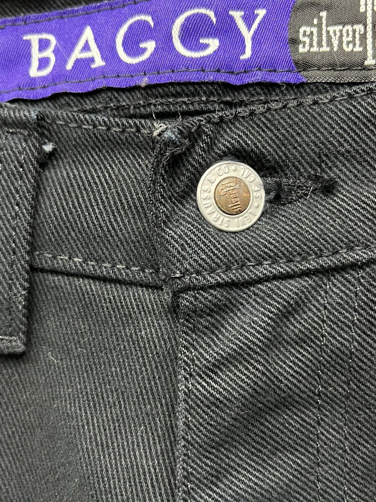 Levi's Vintage Clothing × Vintage FYE💥90’s Levi’s SILVERTAB BAGGY Black Denim Hip Hop Classic Size US 29 - 2 Thumbnail