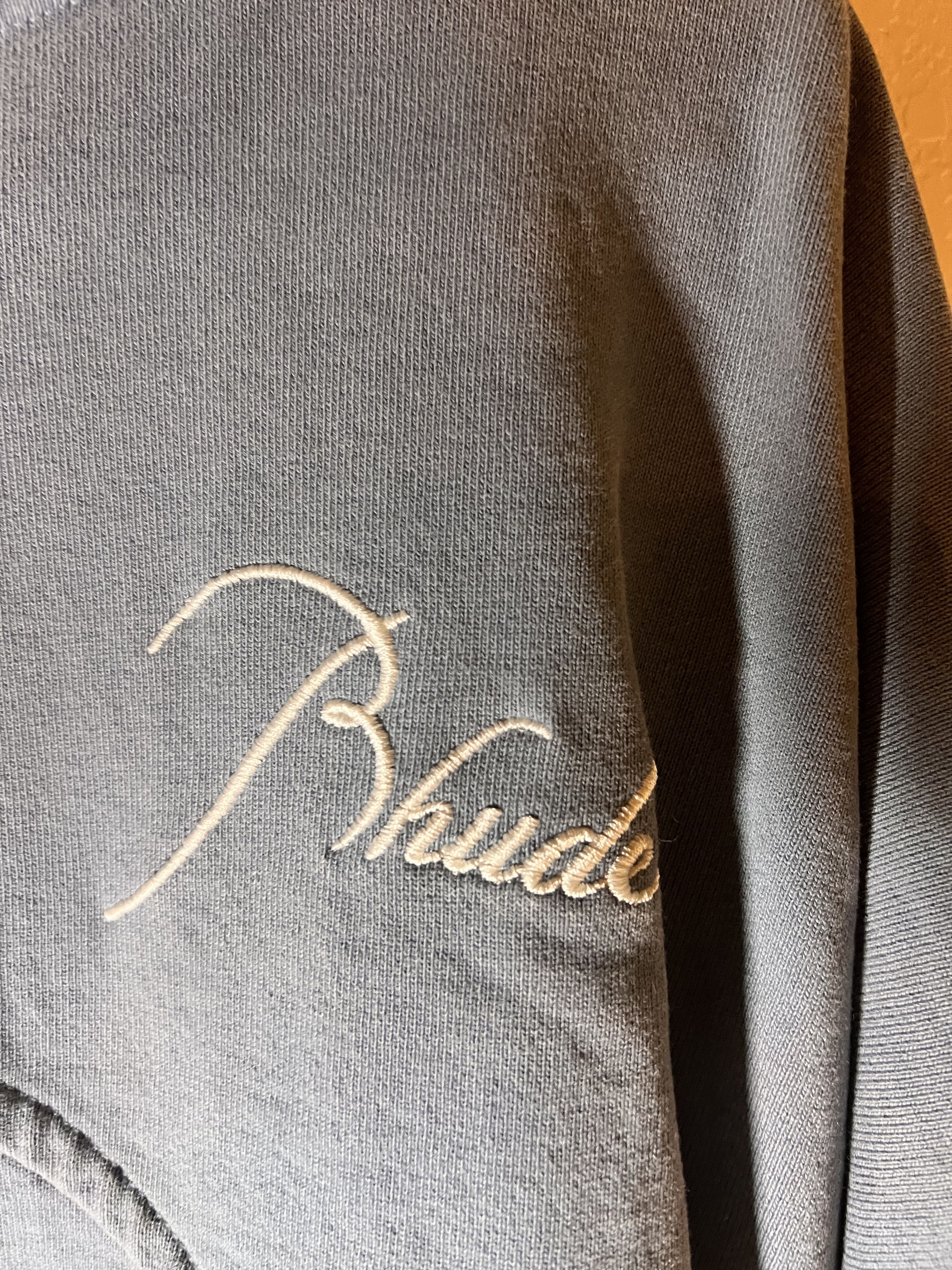 Rhude Rhude Men's US L Embroidered Quarter Zip Sweater Blue Size US L / EU 52-54 / 3 - 5 Thumbnail