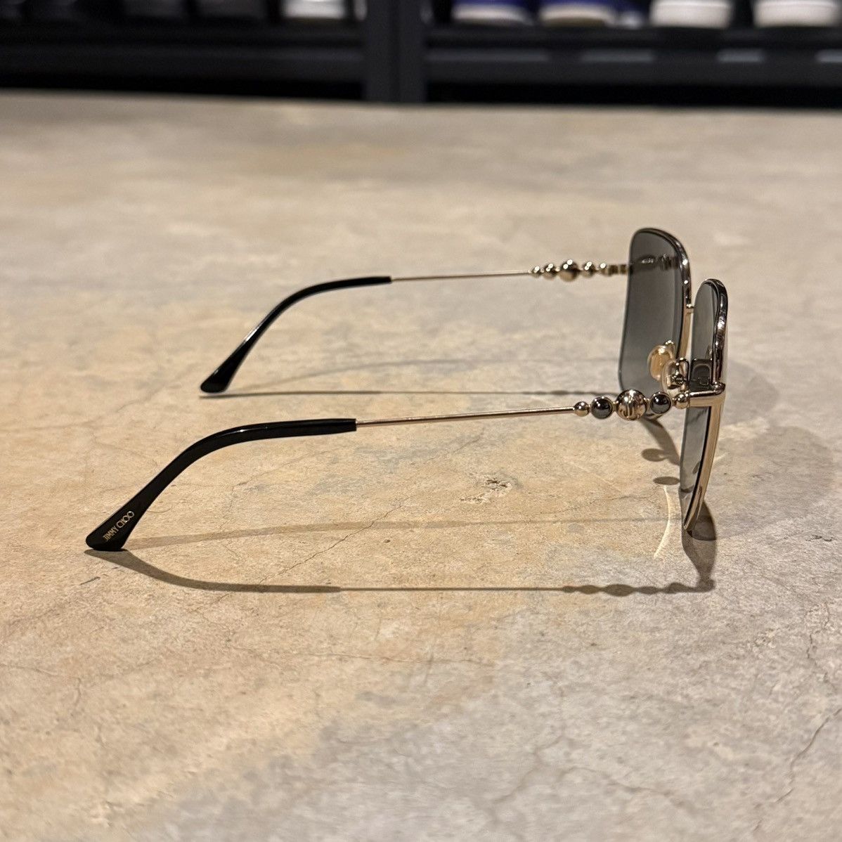 Jimmy Choo Jimmy Choo Hester Gradient Lens Square Frame Sunglasses Gold Size ONE SIZE - 5 Thumbnail