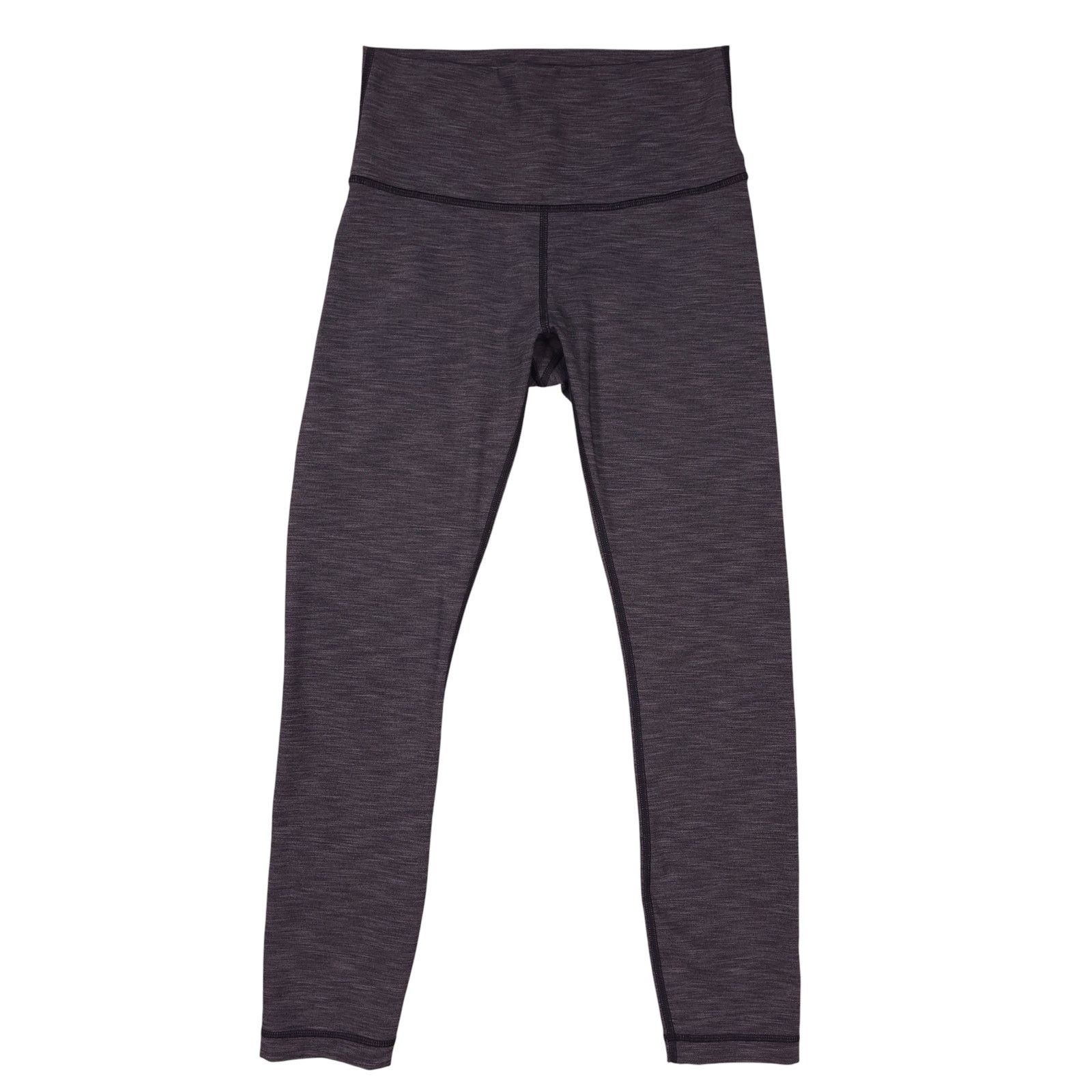 Lululemon Lululemon Wunder Under Hi-Rise Crop Heathered Black Sz 6 Size 28" / US 6 / IT 42 - 1 Thumbnail
