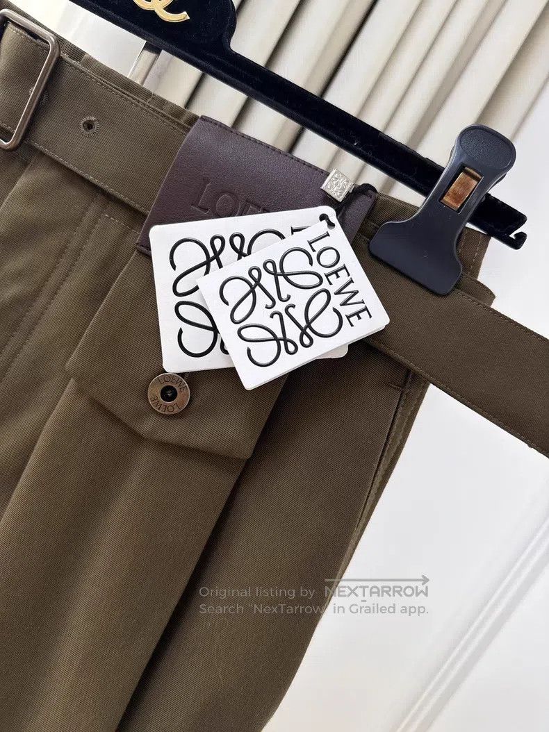 Loewe Loewe Khaki Green Straight Leg Long Pants Size 42" / US 20 - 4 Thumbnail