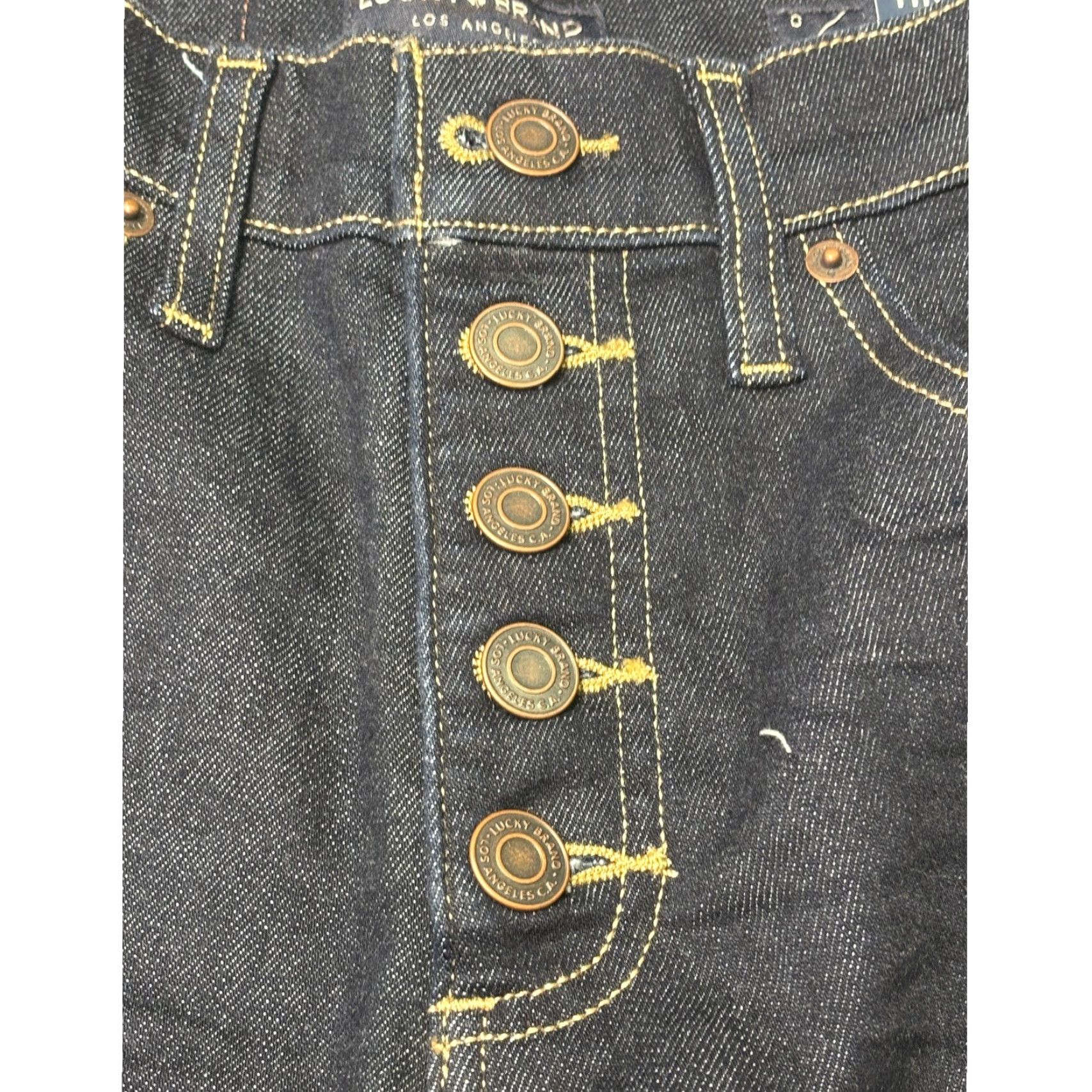 Lucky Brand Lucky Brand Bridgette High Rise Skinny Jeans Women Dark Wash 25 Inseam 27 Button Fly 5-Pocket Denim Comfort Stretch NWT Size 42" / US 20 - 3 Thumbnail