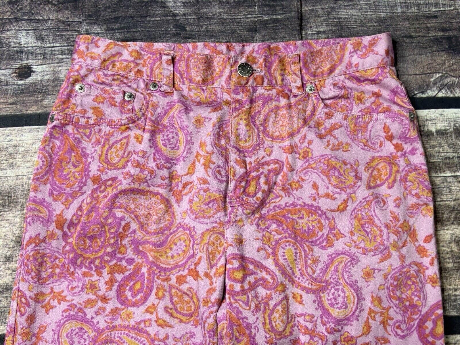 Lauren Ralph Lauren Lauren Ralph Lauren Pants Women Size 4 Paisley Pink Size 27" / US 4 / IT 40 - 5 Thumbnail