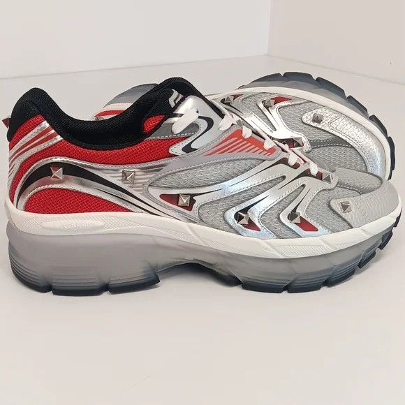 Valentino Valentino Ms2960 Studded Mesh Runner Sneakers - EU43 US10 Size US 10 / EU 43 - 7 Thumbnail