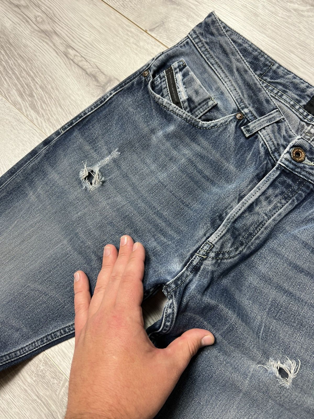 Diesel Black Gold Diesel Black Gold Excess Distressed Jeans Men’s Denim Pants Size US 29 - 8 Thumbnail