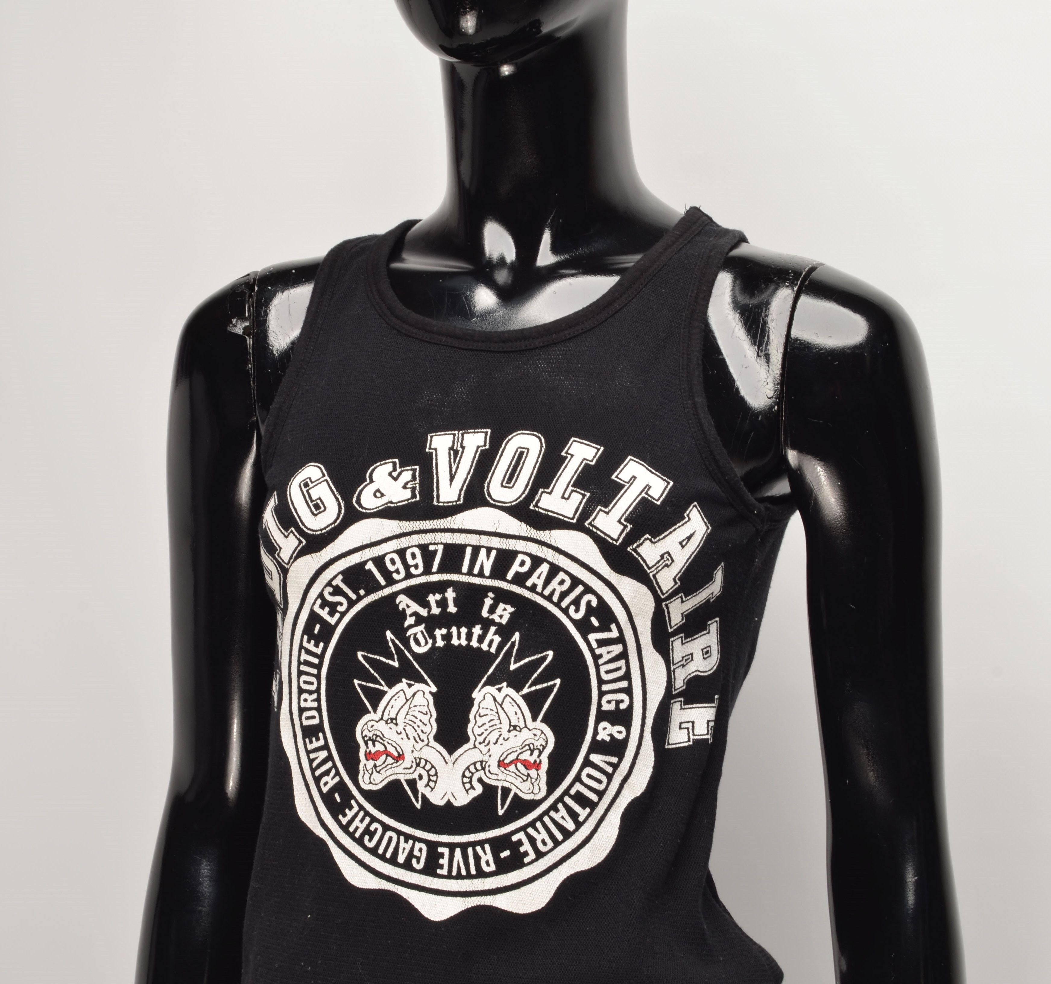 Zadig & Voltaire Zadig & Voltaire Printed Mesh Grunge Tank Top Size XS / US 0-2 / IT 36-38 - 2 Thumbnail