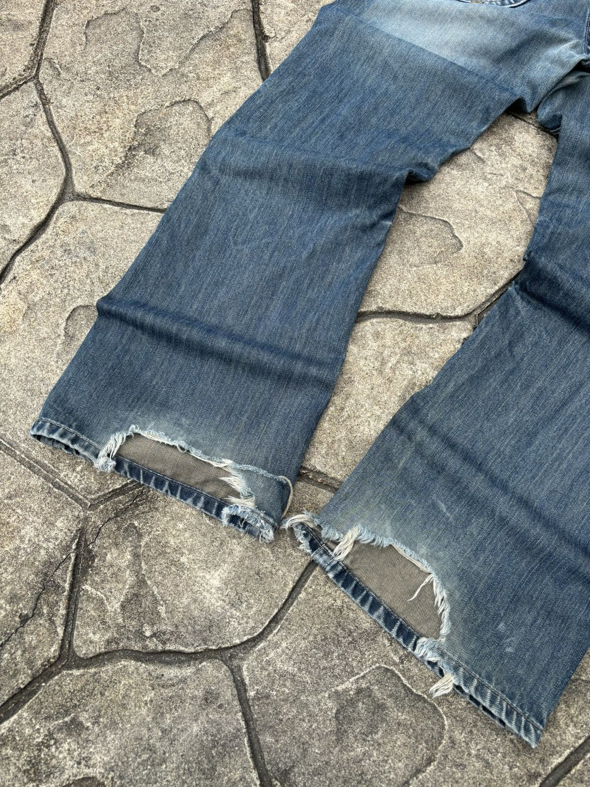 Marc Ecko × Vintage Crazy Y2K Marc Ecko Affliction Style Embroidered Rave Jeans Size US 34 / EU 50 - 9 Thumbnail