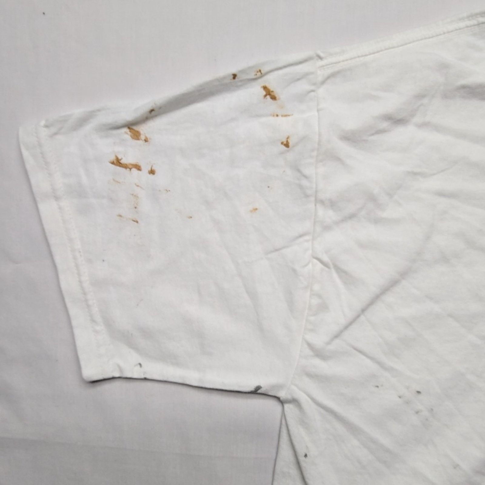 Jerzees Vintage Blank Jerzees White T-Shirt Mens M Stained Tee 90s Size US M / EU 48-50 / 2 - 6 Thumbnail