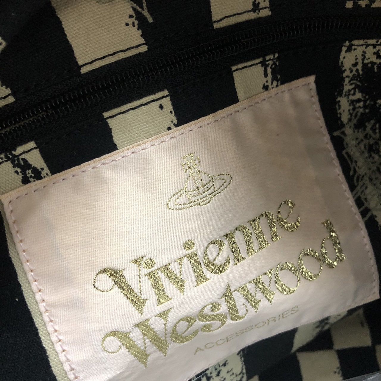 Vivienne Westwood Vivienne Westwood Edgeware Orb Gold Bracket Canvas bag Size ONE SIZE - 3 Thumbnail